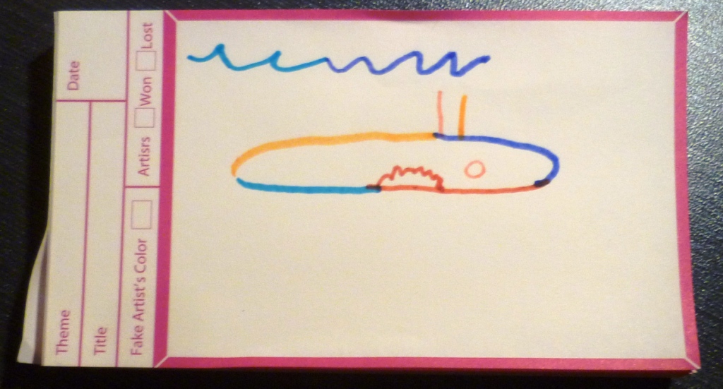 The artists drew this impression of a submarine