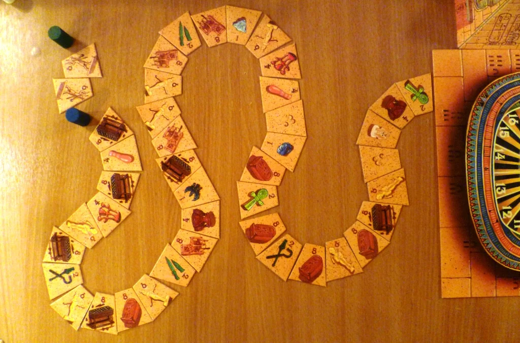 Near the beginning of the game - the pathway of tiles