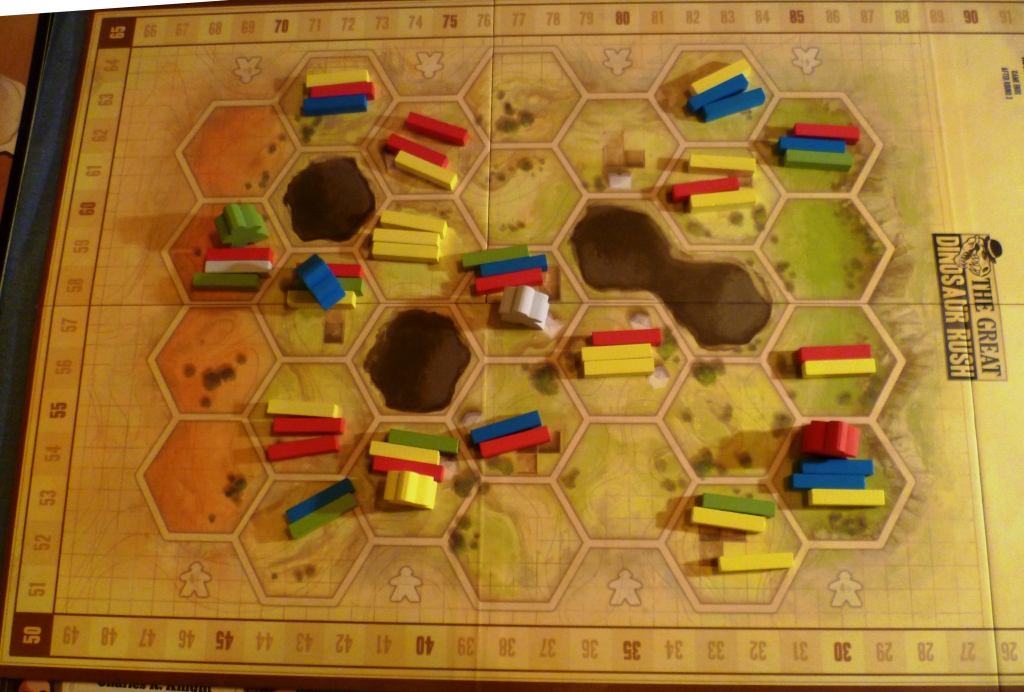 The dig sites in The Great Dinosaur Rush