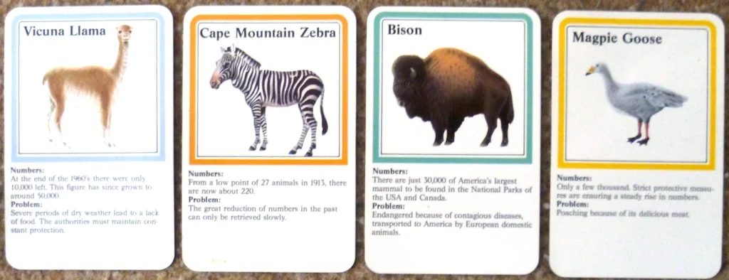 Some of the cards from Wildlife Adventure by Ravensburger