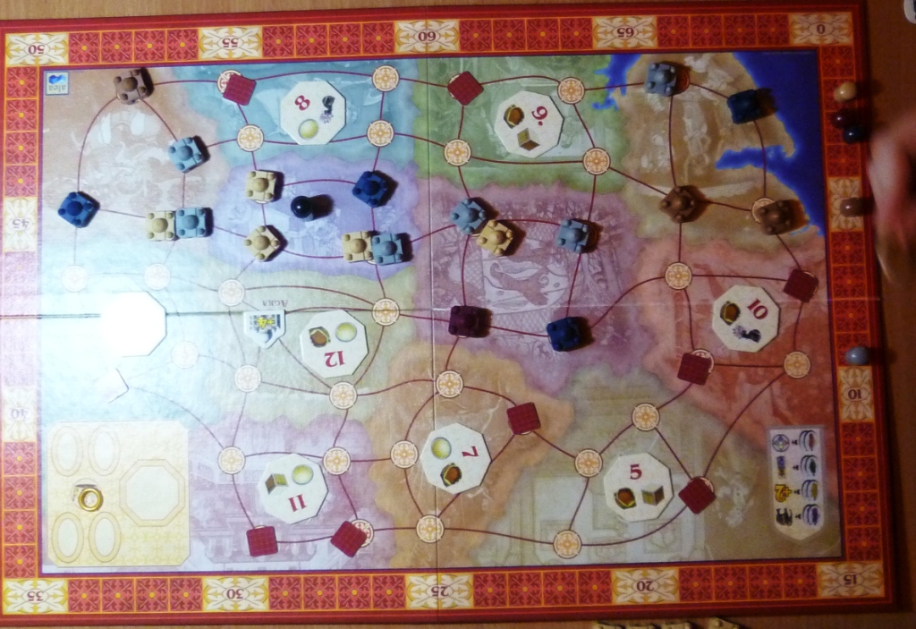 Taj Mahal board mid game