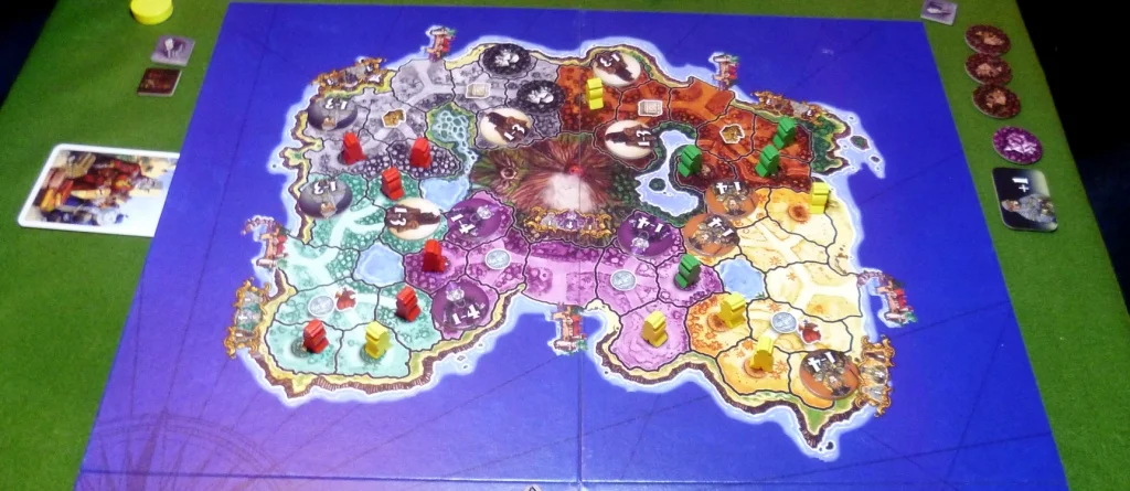 Felinia board half showing the island