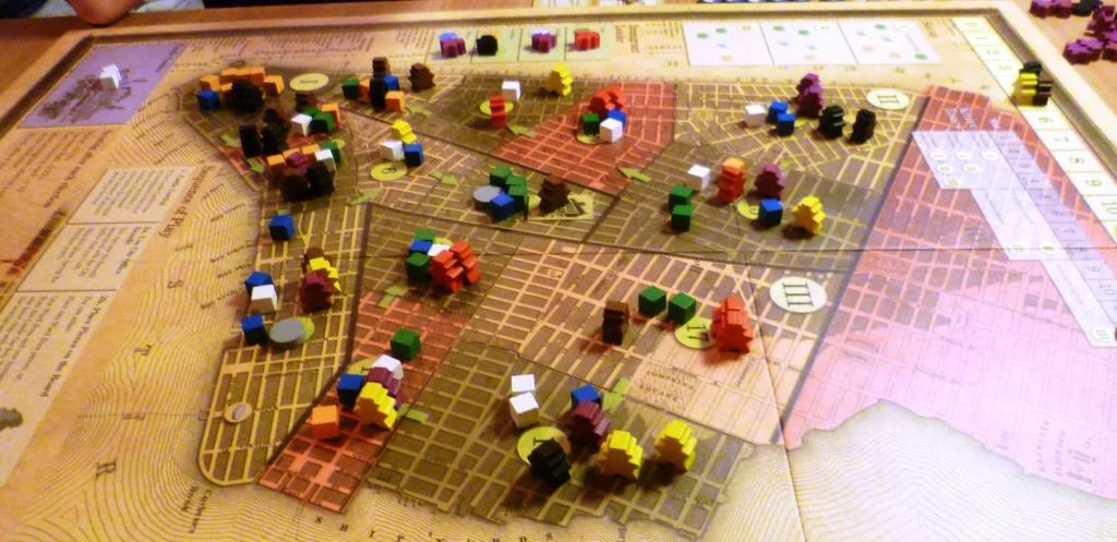 Tammany Hall, The nearest ward is being contested by Yellow brown and Black, political favour chits will probably decide the result,&nbsp;