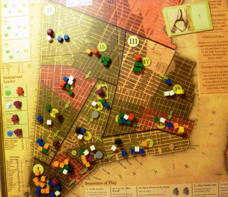 Red controls wards 15, 17, 8 and 10 thus gaining 4 points
