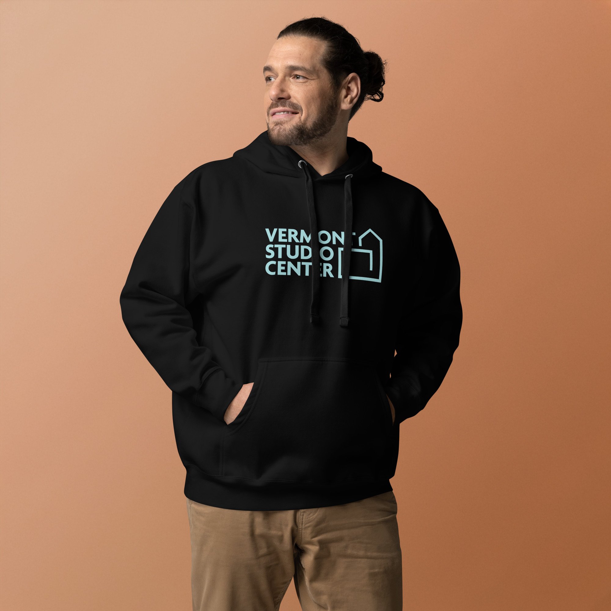 Unisex Hoodie - Light Blue Logo — Vermont Studio Center