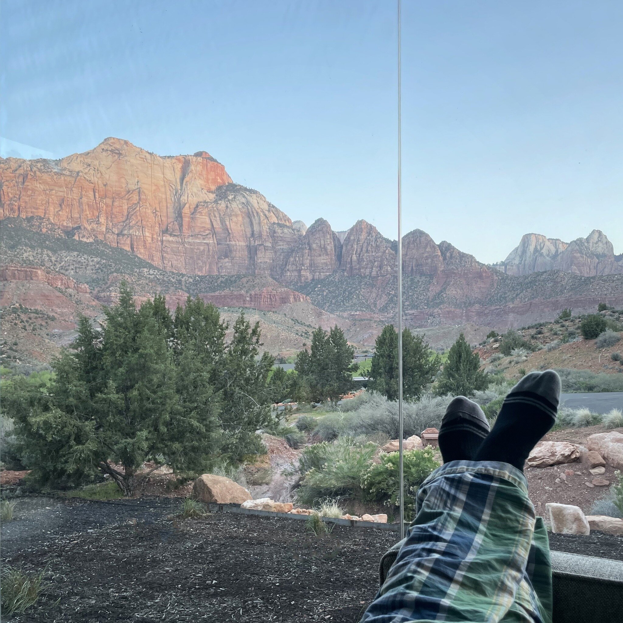 morning, day and night during a visit to the watchman cabin #modern #desert #retreat