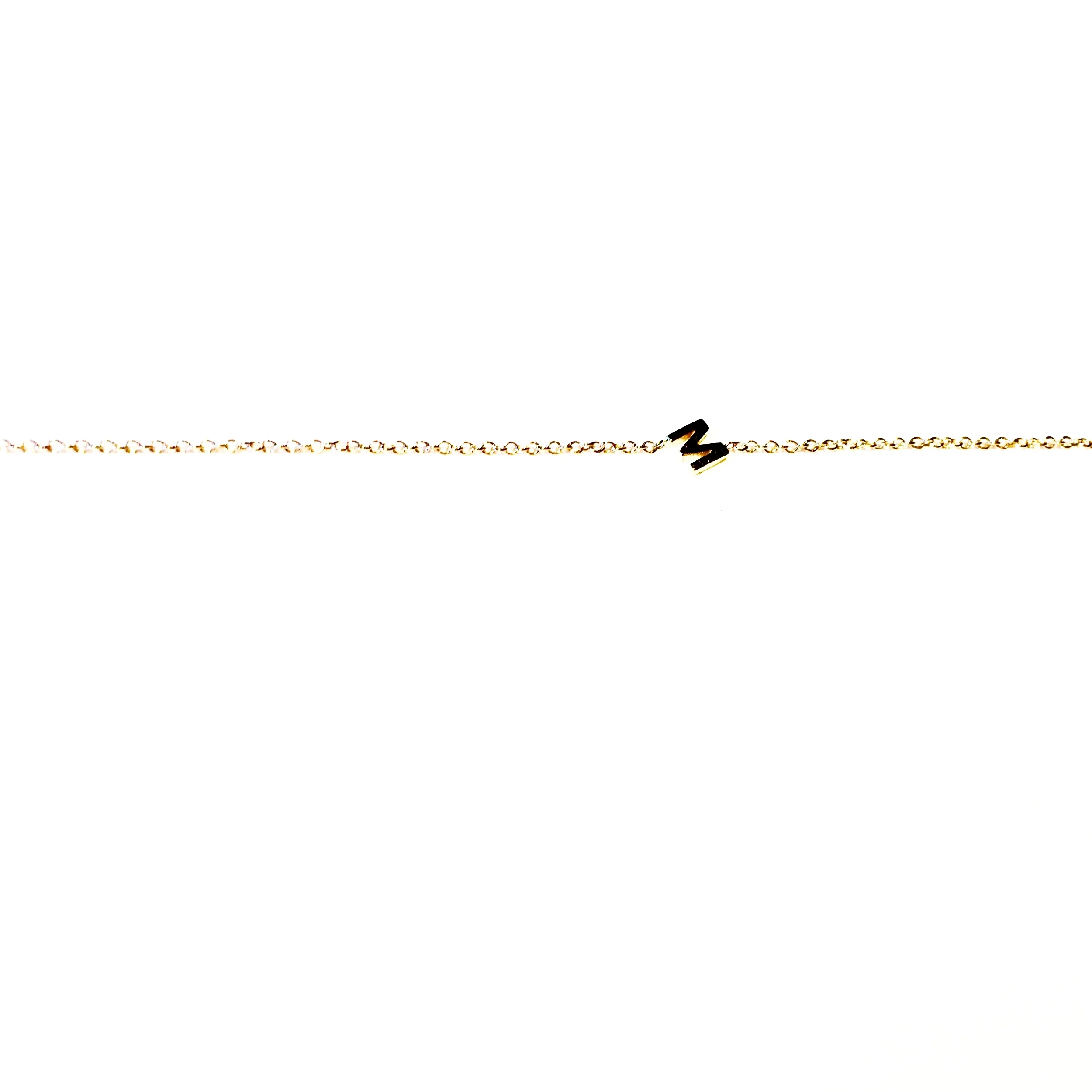 14k Tiny Floating Letter Necklace 
