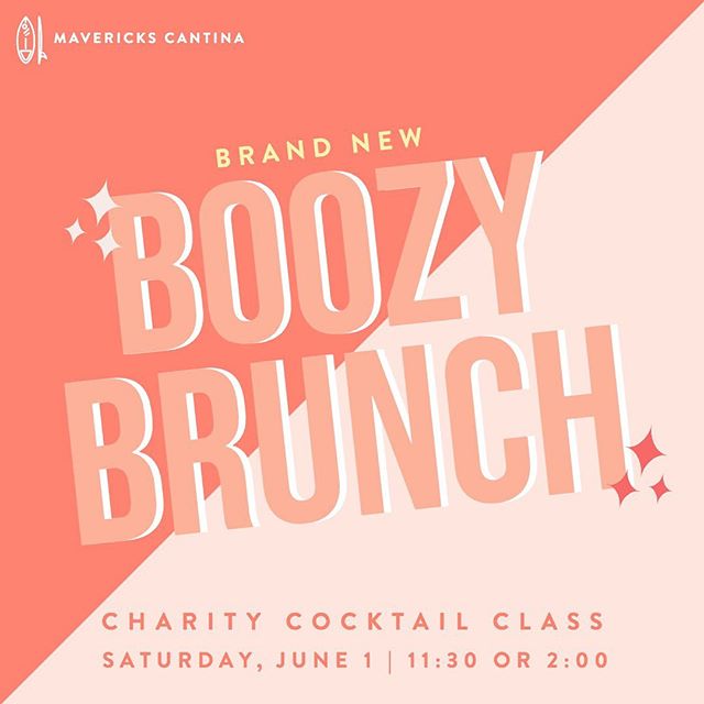 Y&rsquo;all. Boozy Brunch Cocktail Class. It&rsquo;s on. Next Saturday, June 1st. 🍾🍾🍾 Your ticket includes a donation to Charity Guild of Johns Creek for our Miracle at Mavericks event - check it out on www.maverickscantina.com/cocktail-Class for 