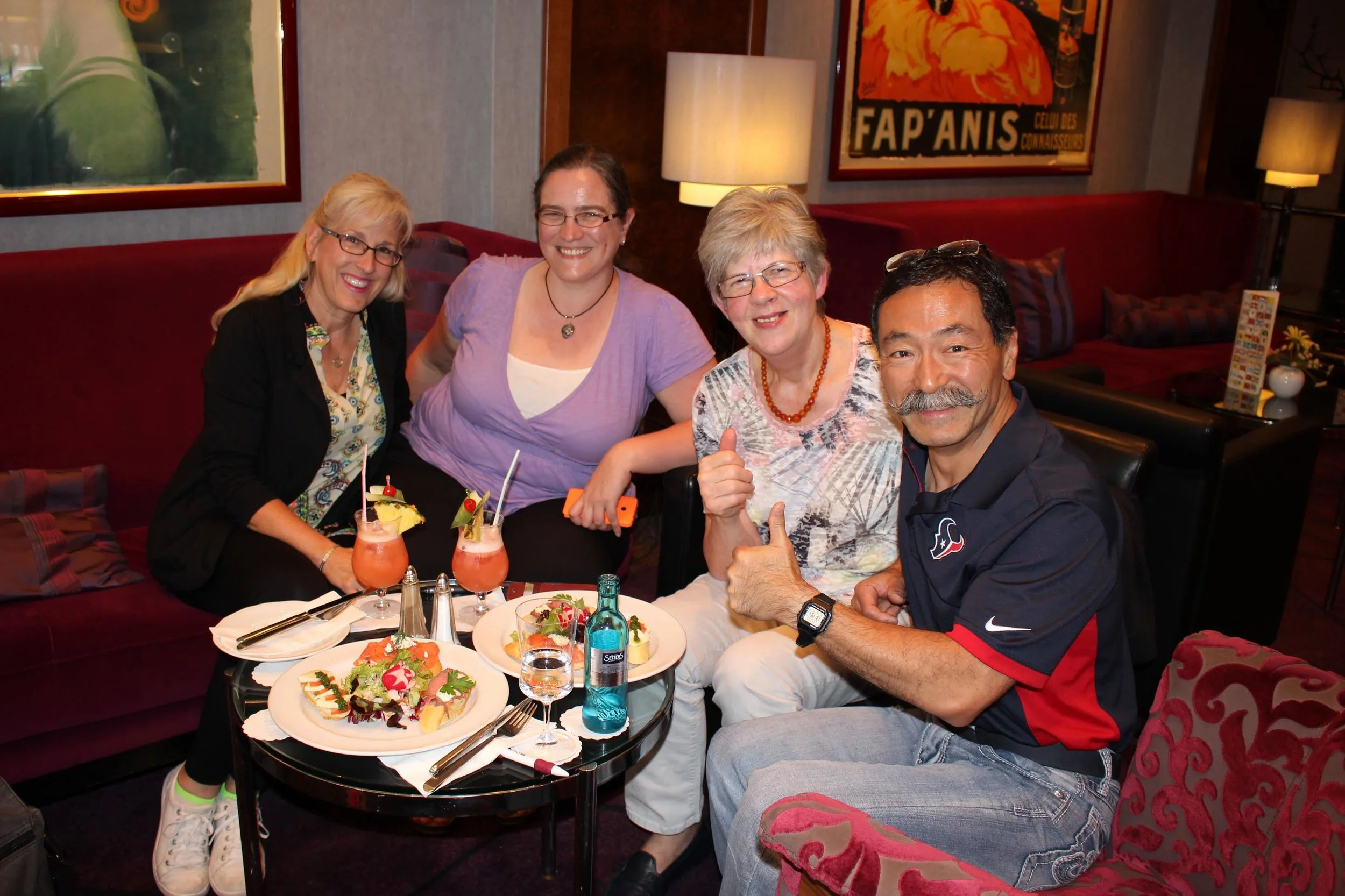 From left to right: April Yahagi, myself, Beate Forsbach, Yusuke Yahagi
