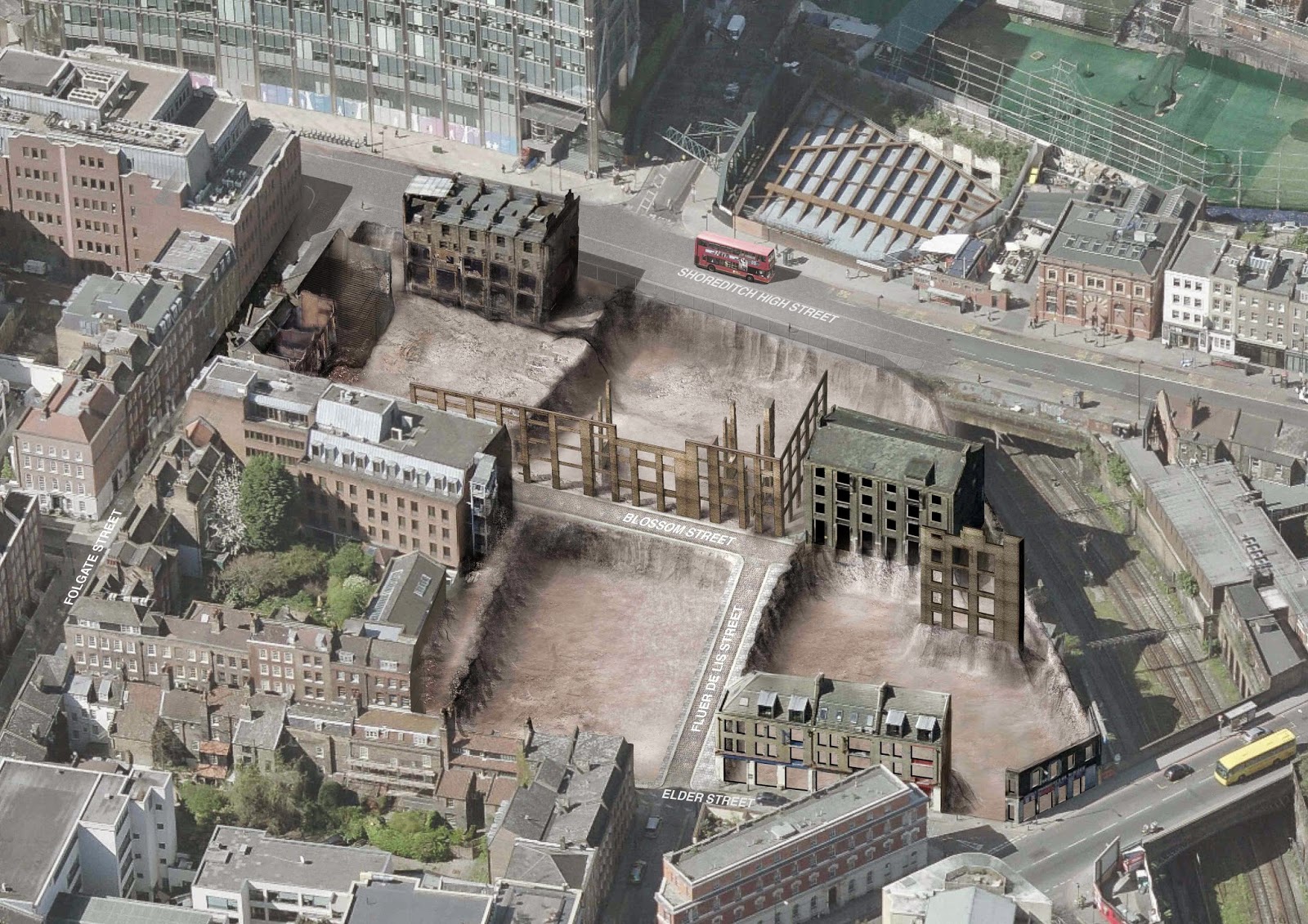 British Land want to remove over 70% of the fabric on their site in the Elder St Conservation Area