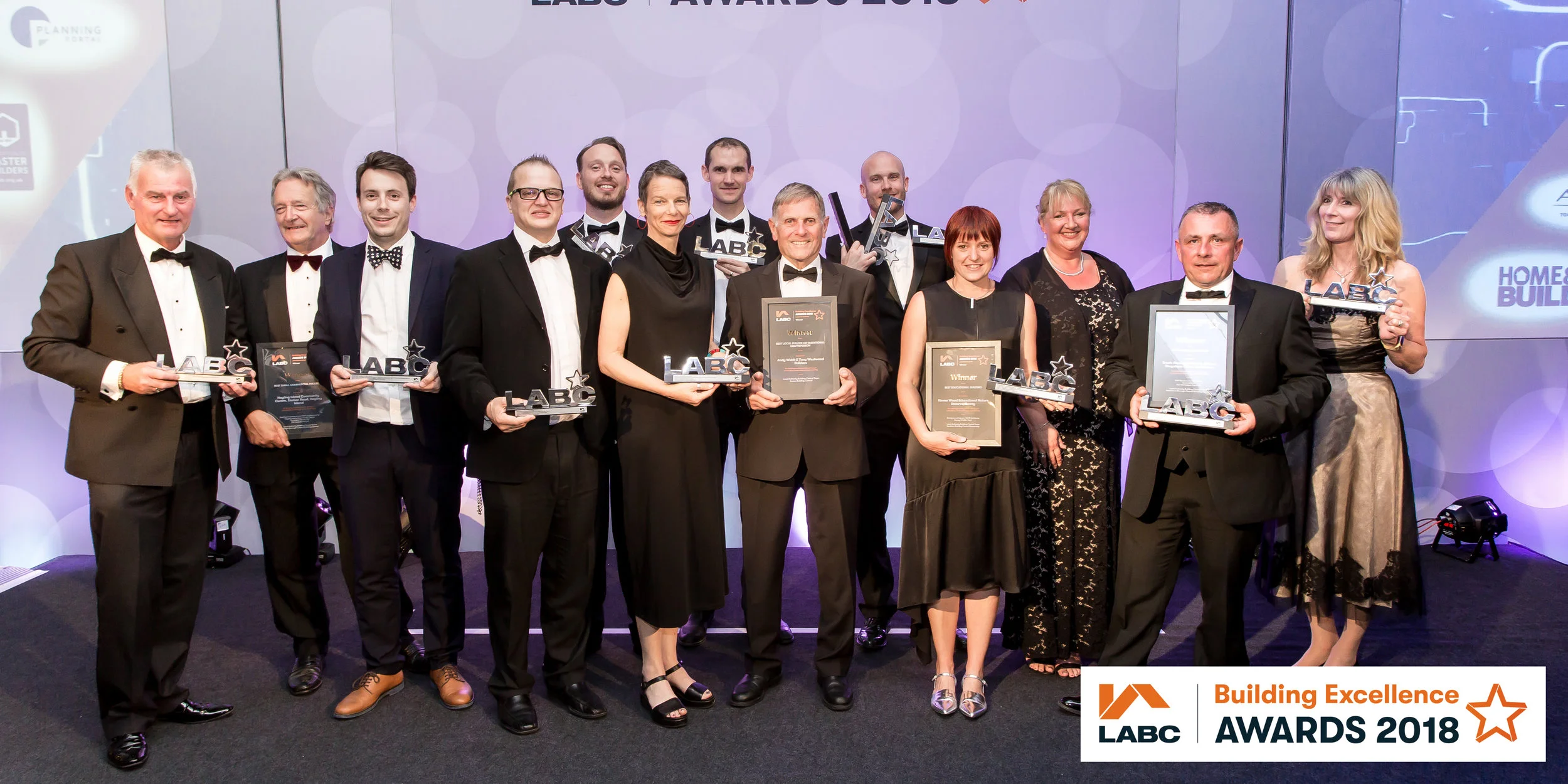 Carmen Slijpen (centre), Director & Programmer at Lewes Depot with the other winners
