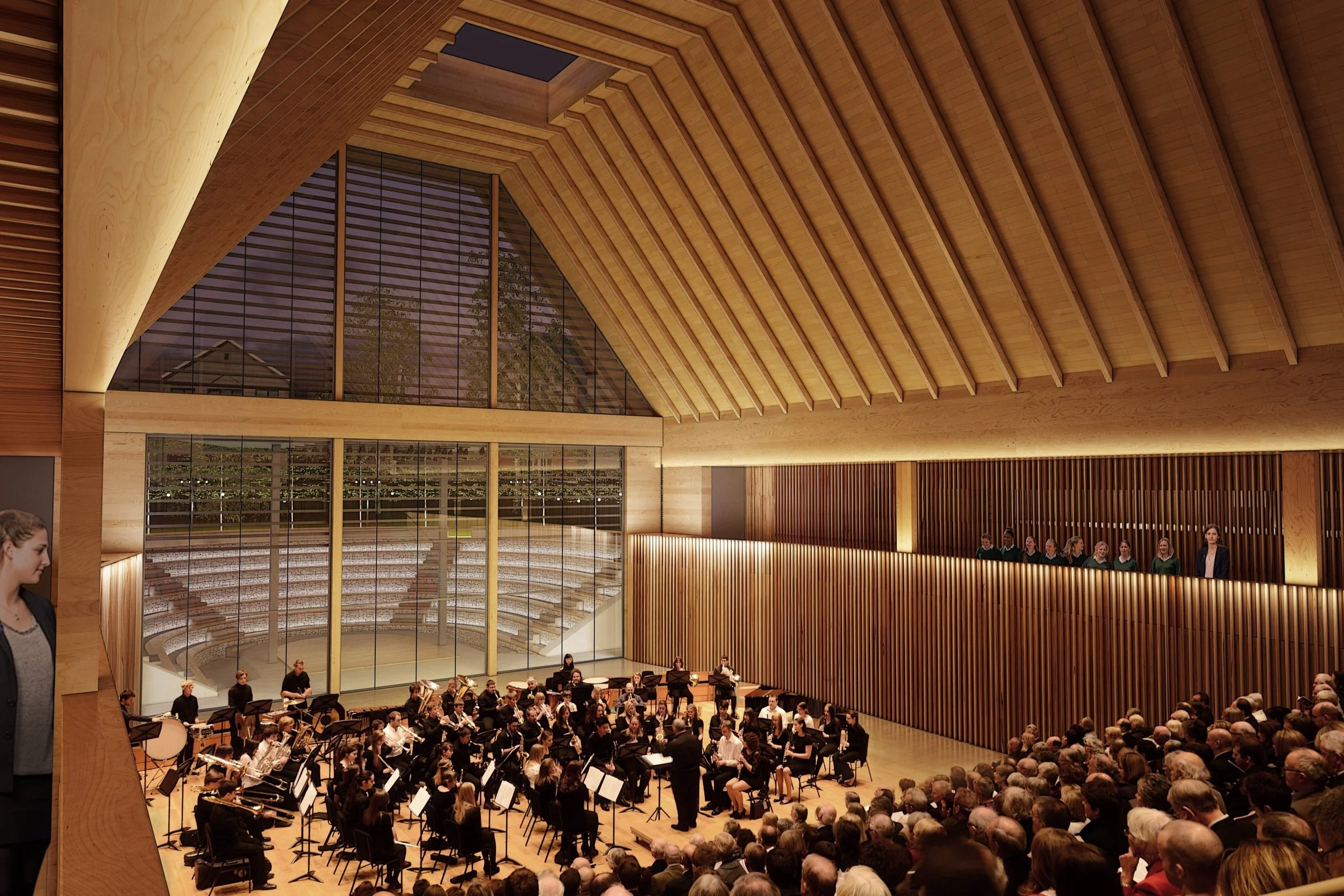 View of Amphitheatre from inside hall