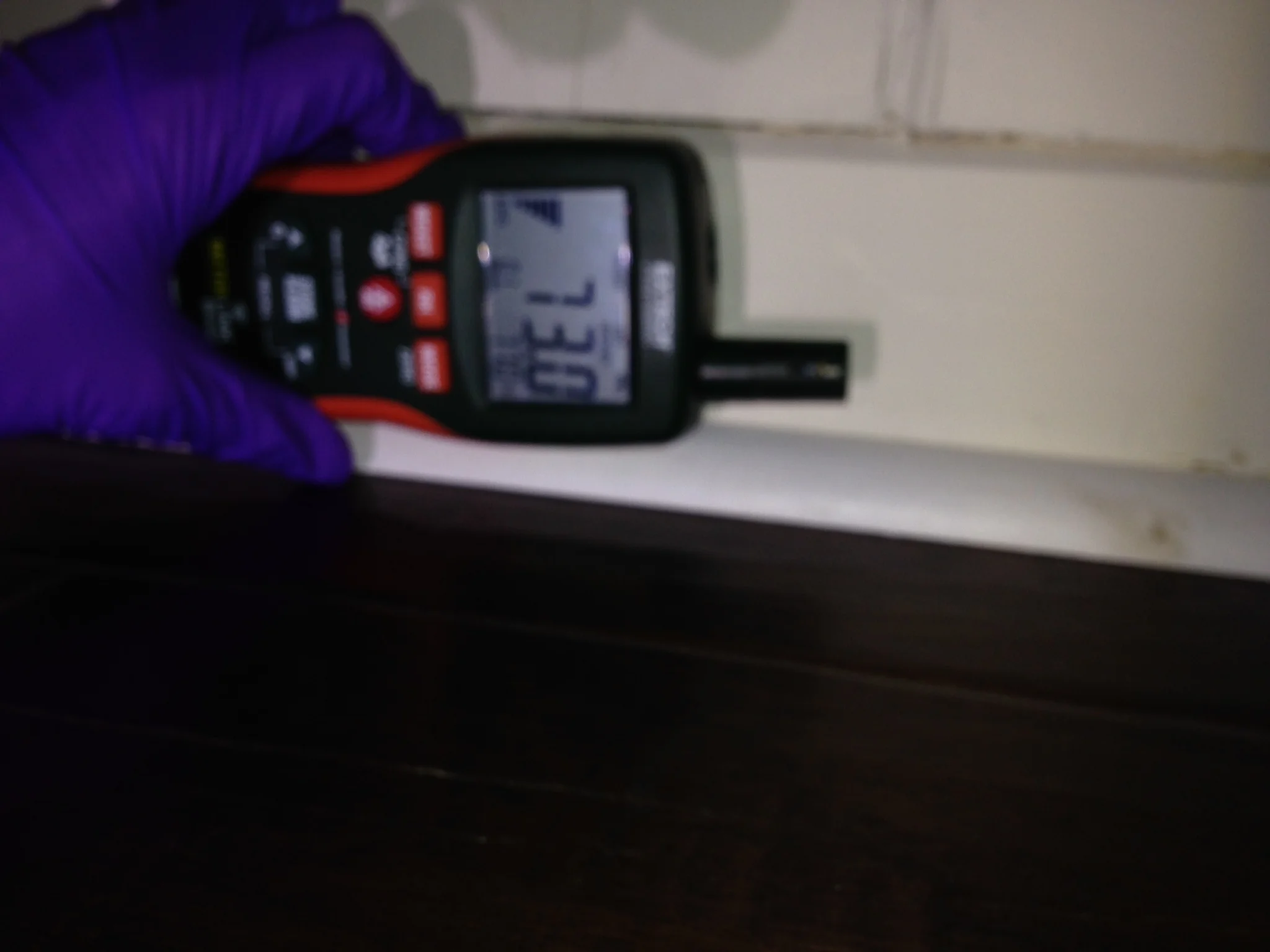 High moisture content in wall