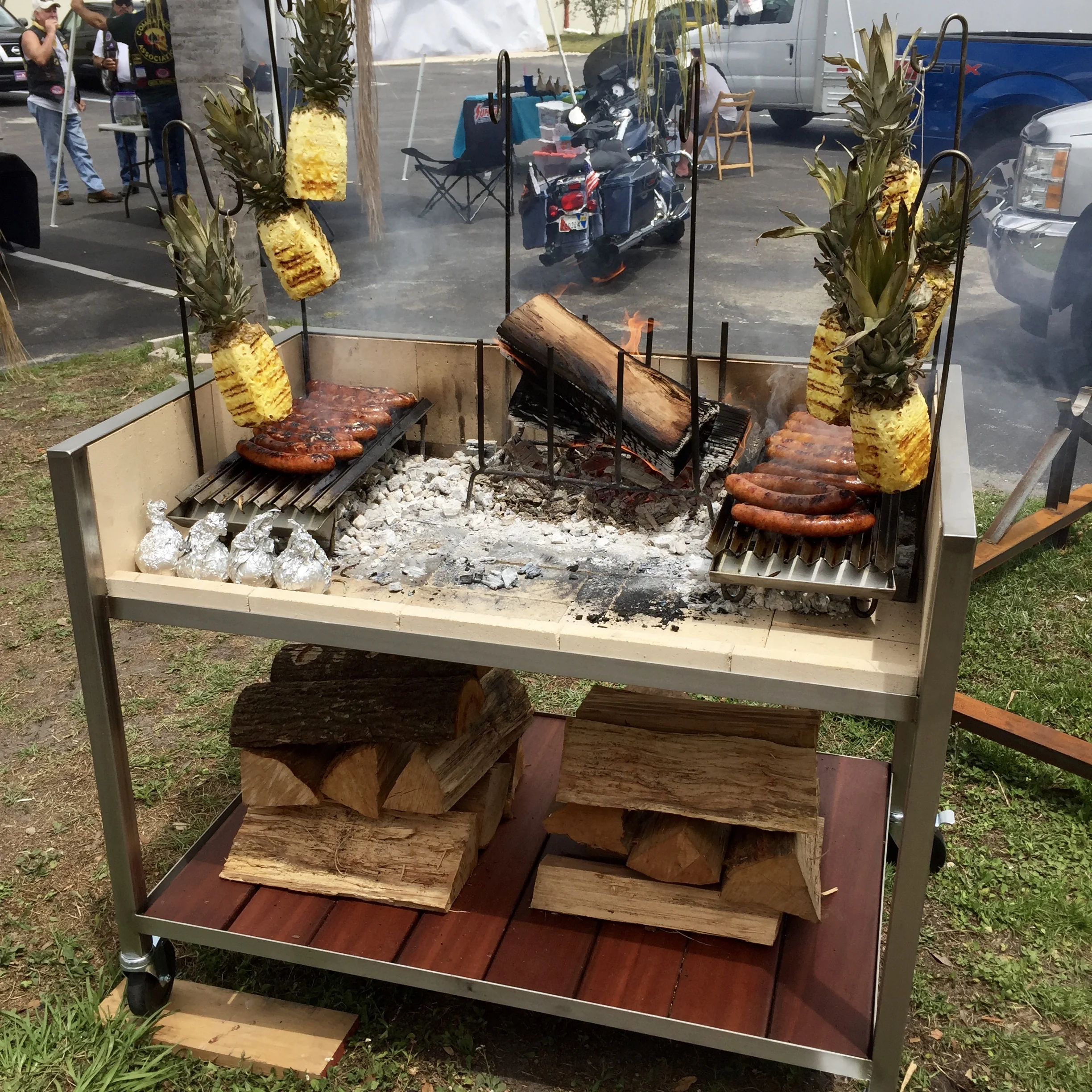 Urban Asado® out grilling for the Latin American Motorcycle Association.