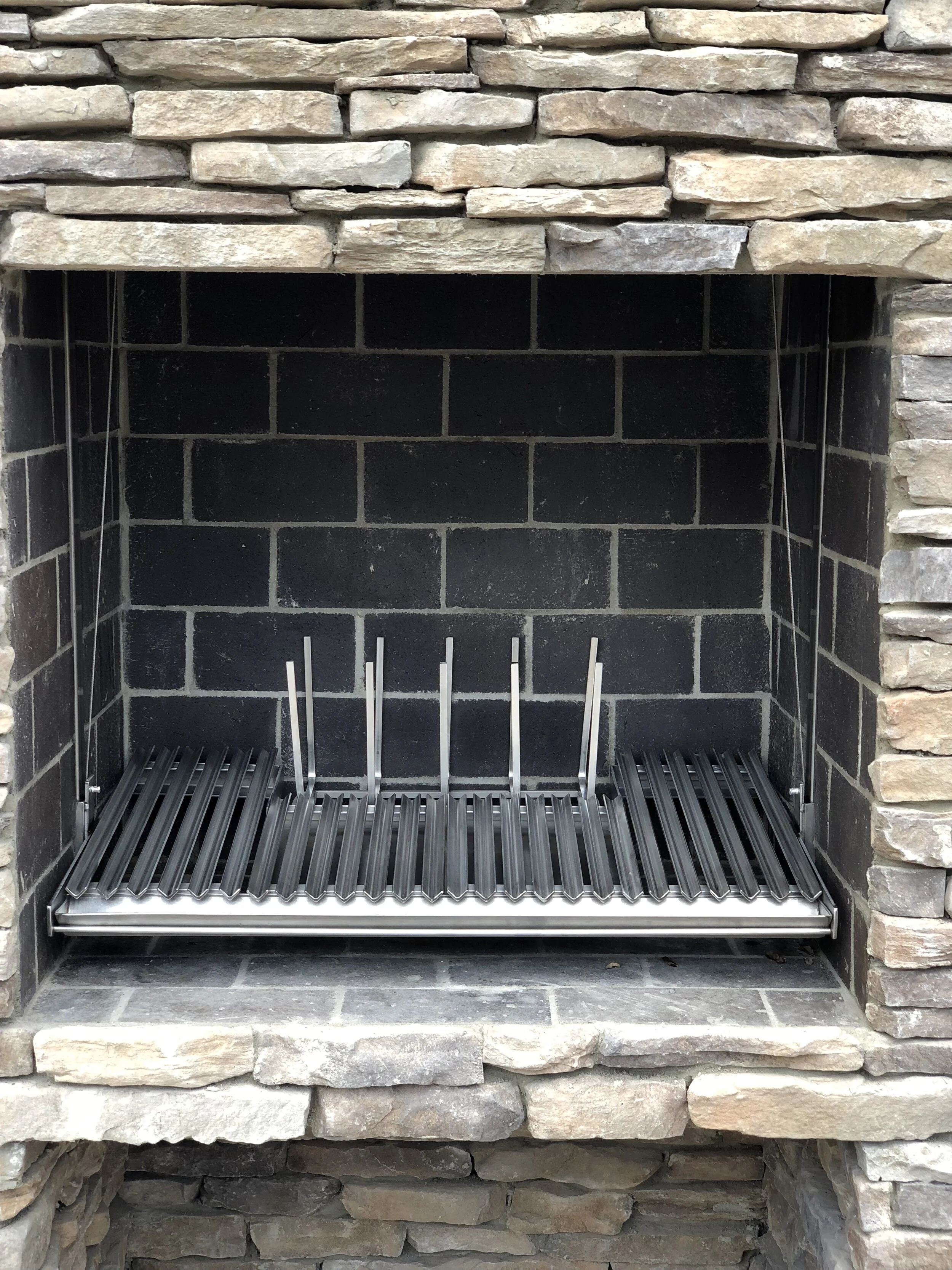 U.A. Floor Mounted 36" Fireplace Grill