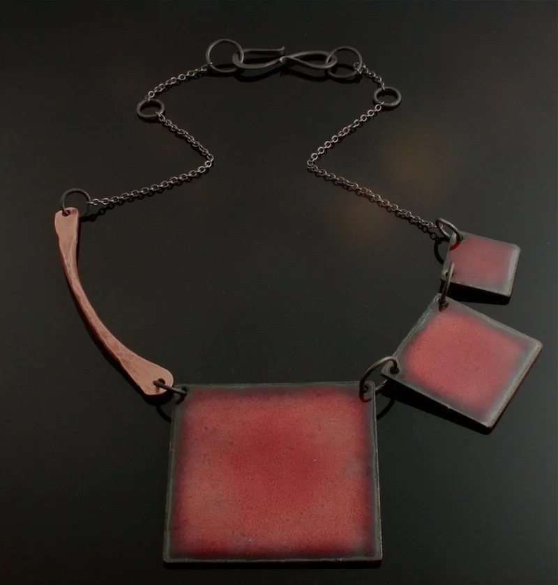 Enamel Square Necklace
