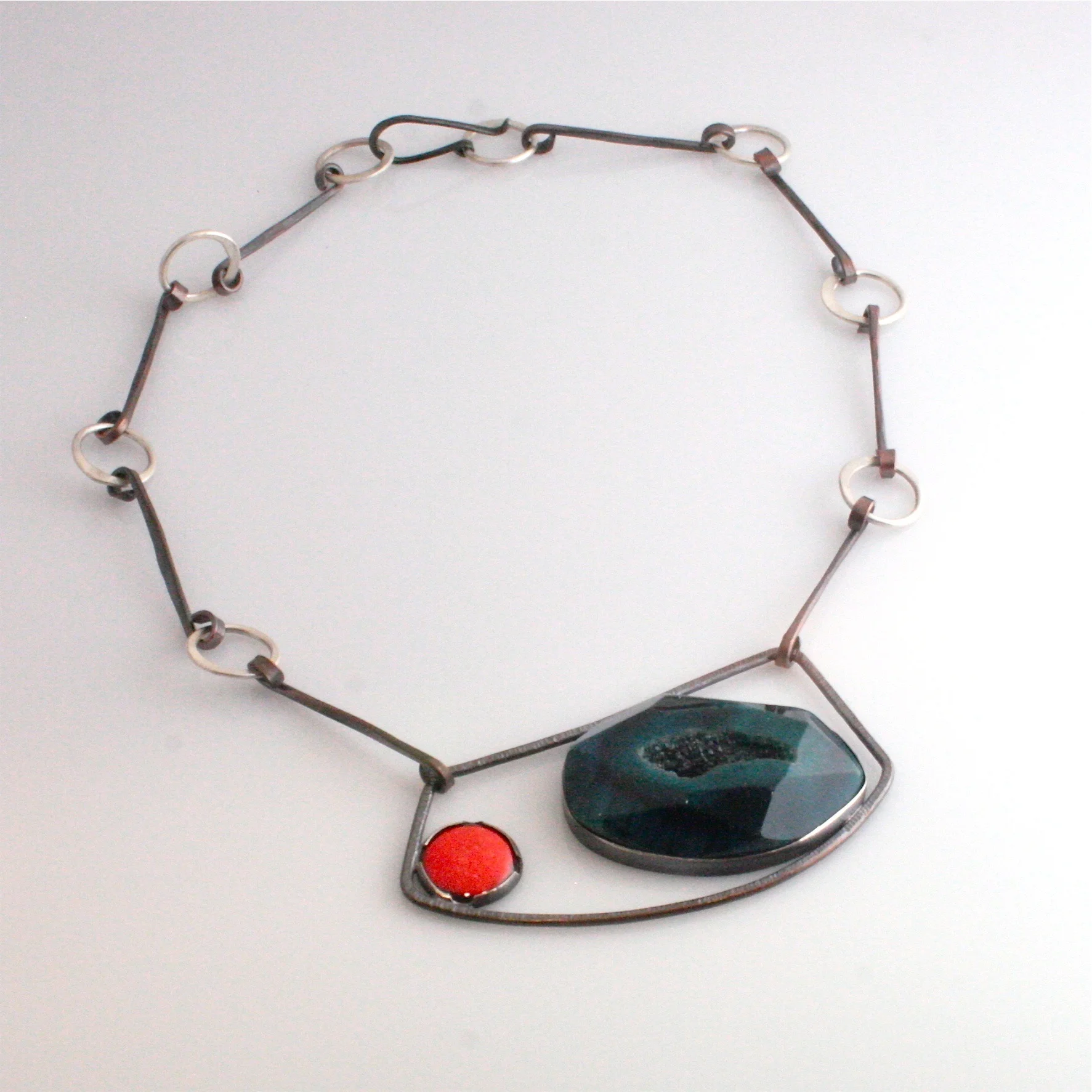 Blue Druzy Necklace