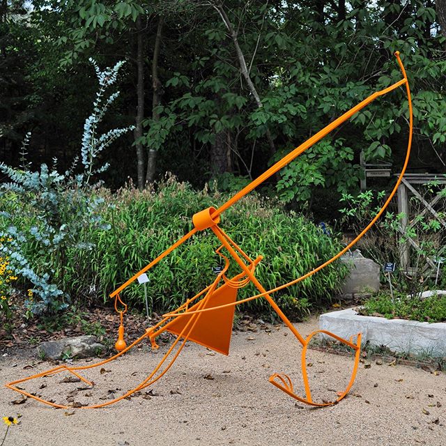 &quot;Lift&quot; at the NC Botanical Garden #ncbotanicalgarden #brittanysondberg #steelsculpture #publicsculpture #contemporarysculpture