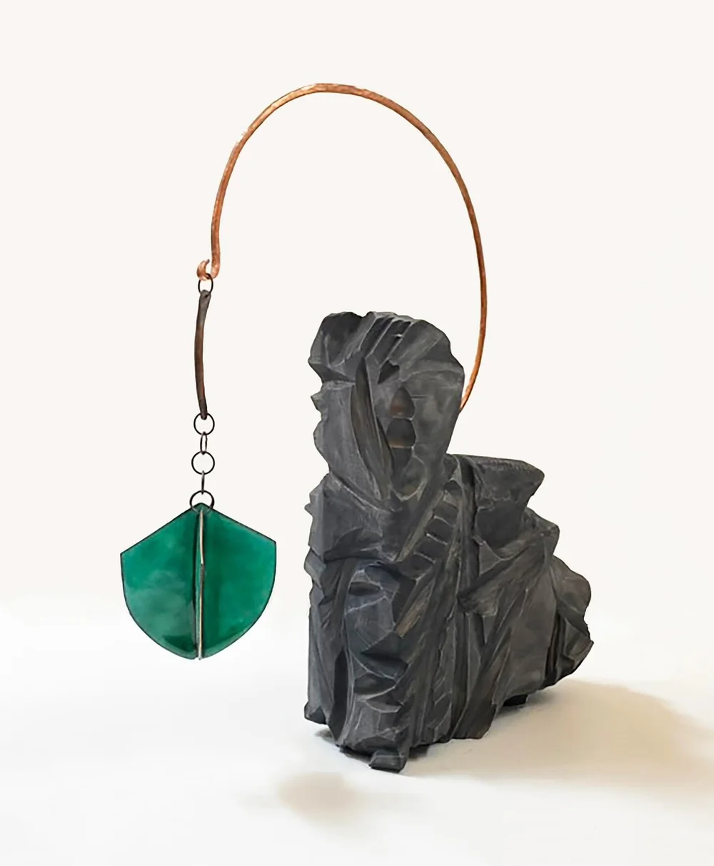 &quot;Leap&quot;, wood, copper, stove pipe wire and vitreous enamel, 2024

#abstractart #abstractsculpture #contemporaryart #contemporarysculpture #brittanysondbergsculpture #woodsculpture #artoftheday