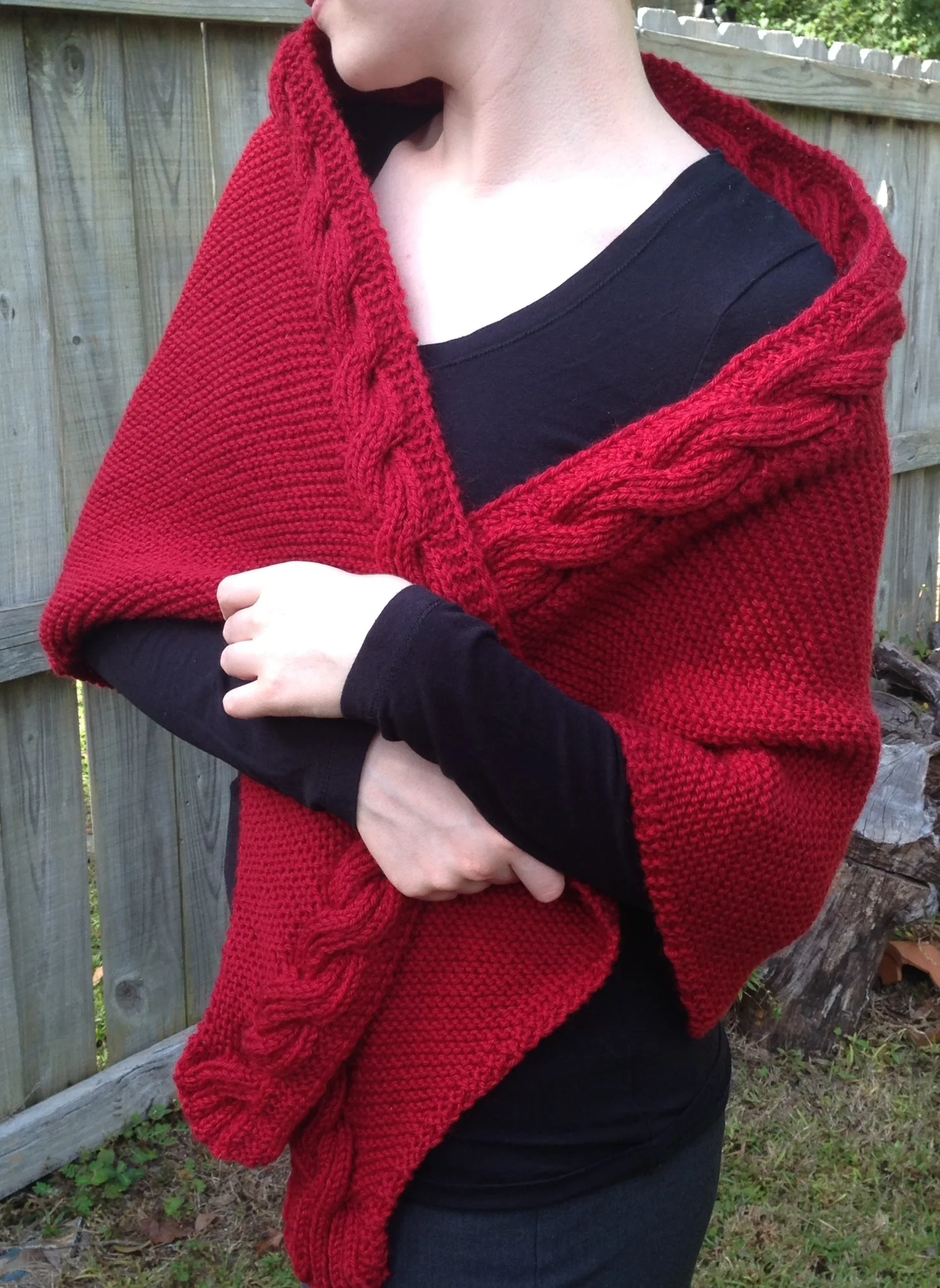 This version was knit in KnitPicks Wool of the Andes Cranberry.