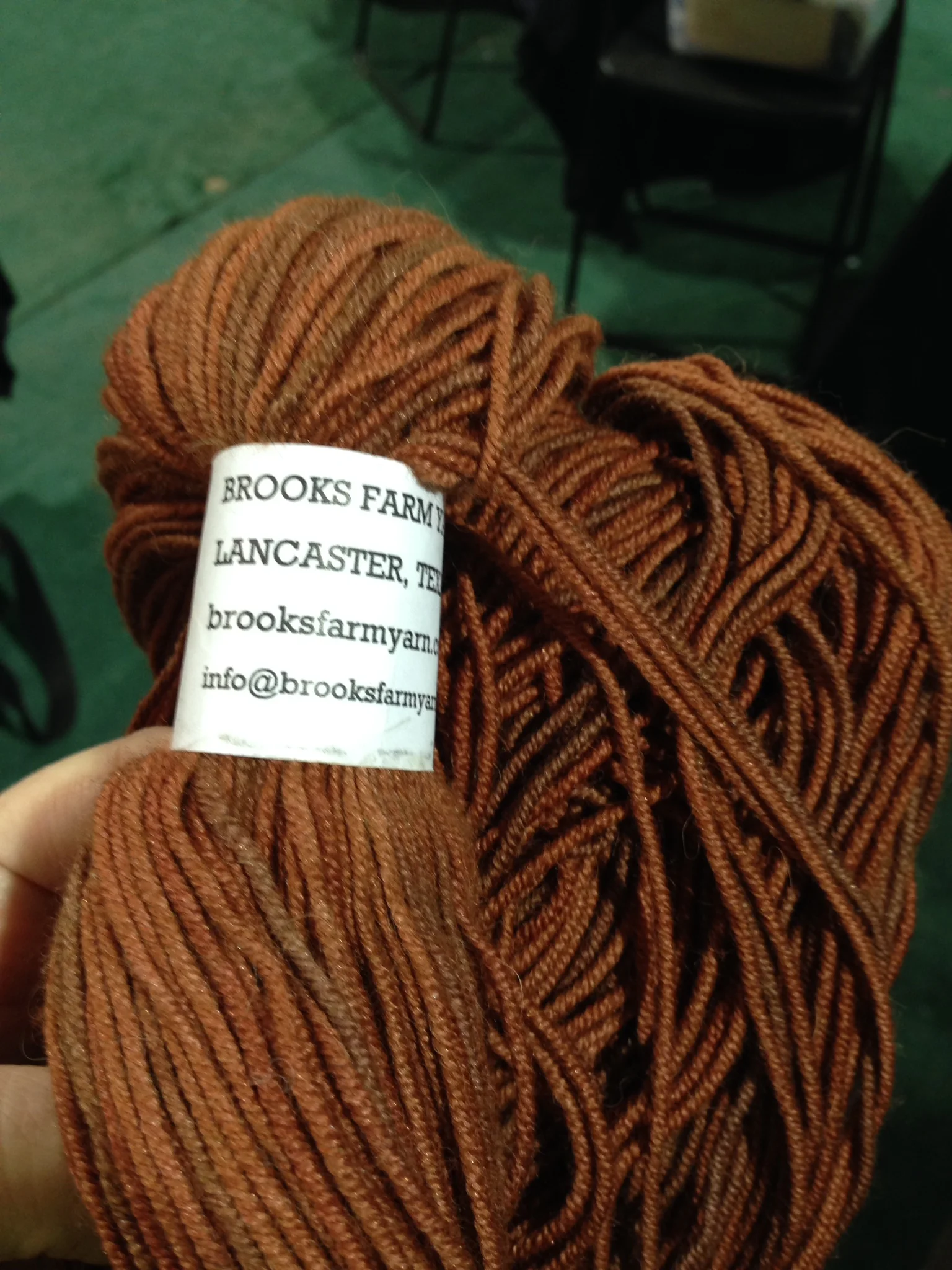 Brooks Farm Trio. Beautiful yarn--this will grow up to be an amazing new design!