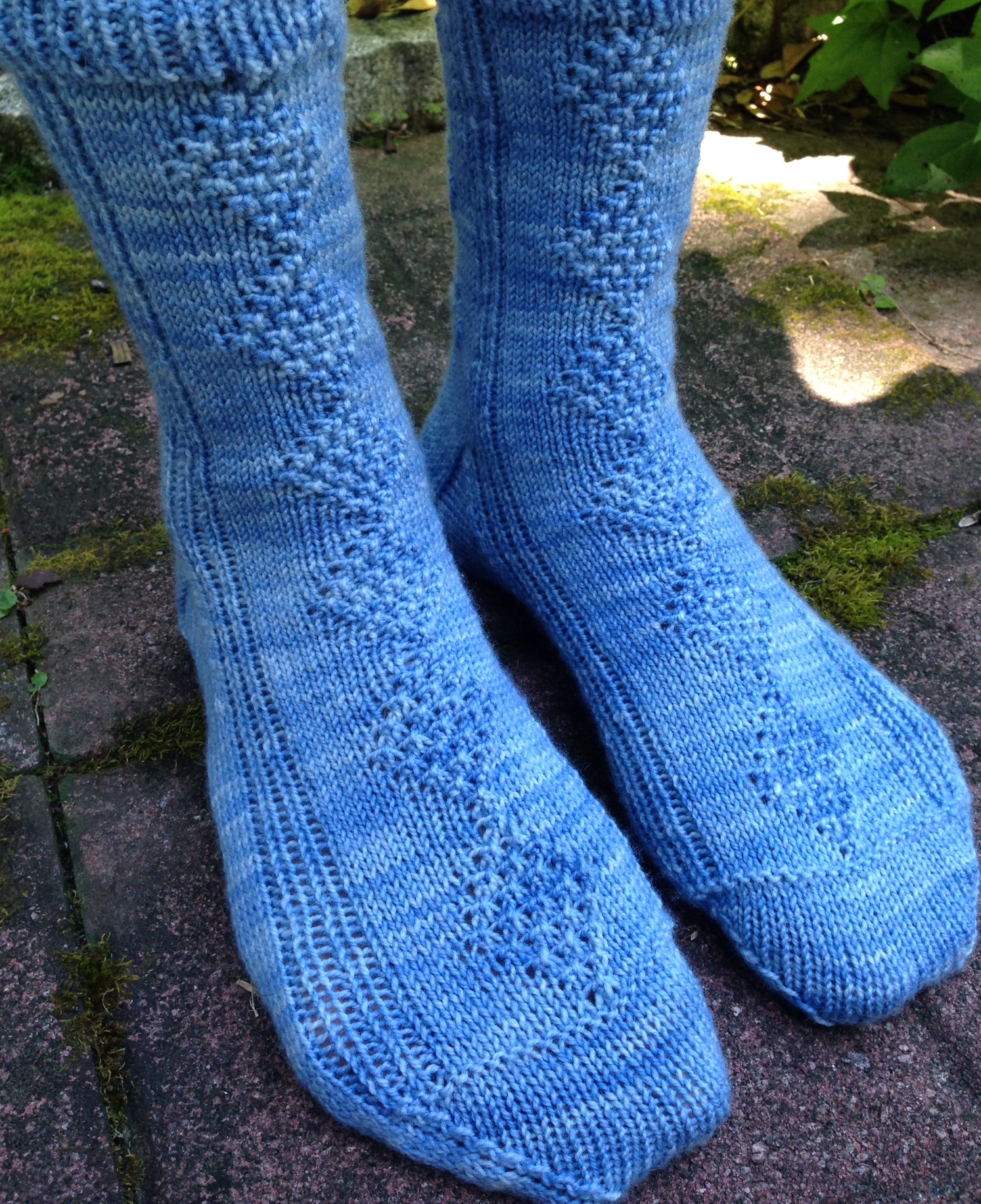 Diamond Ring(let) Socks, available on Ravelry