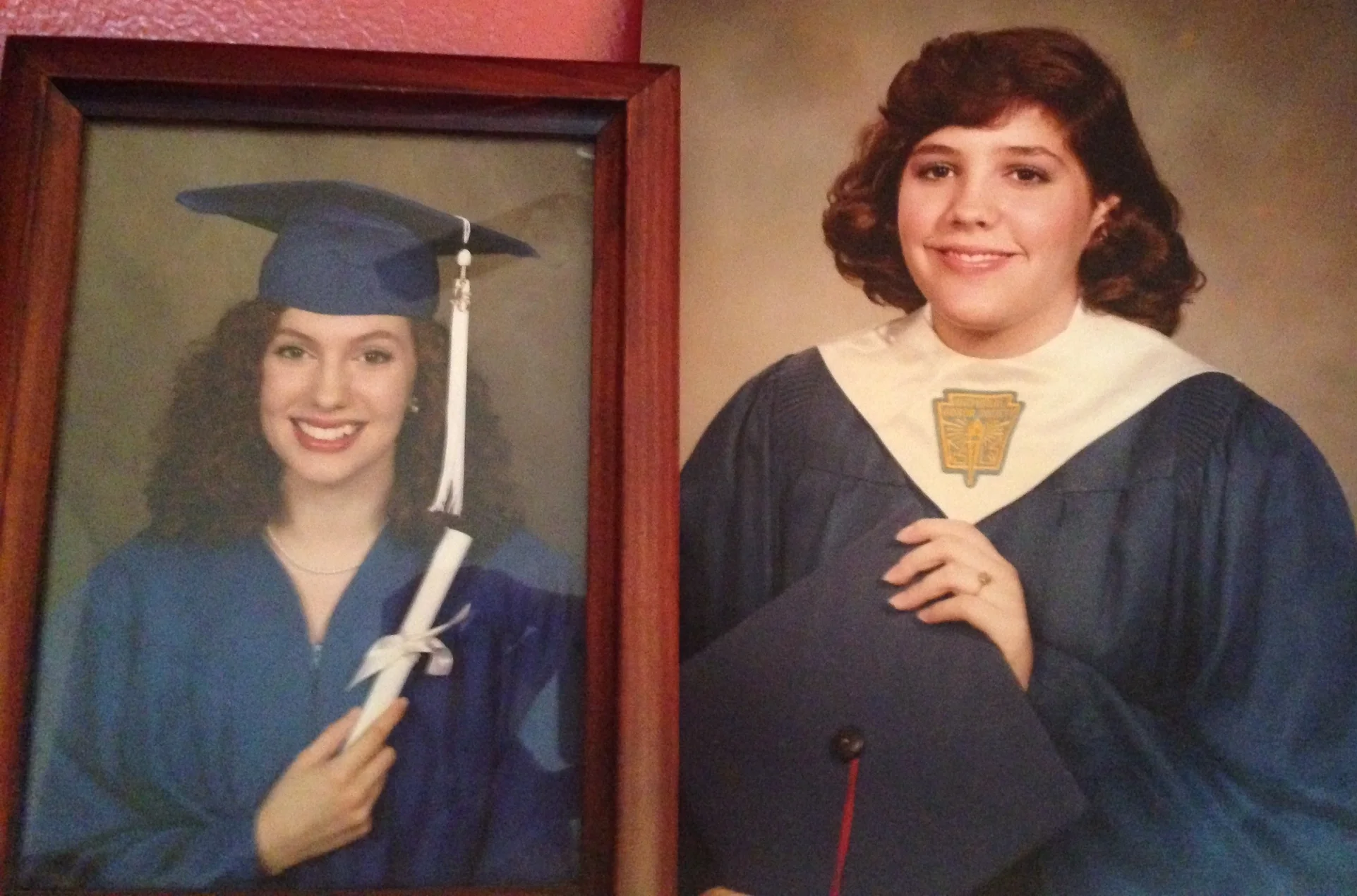Two grad photos, 30 years apart. I wish I'd had half her poise, maturity and wisdom!