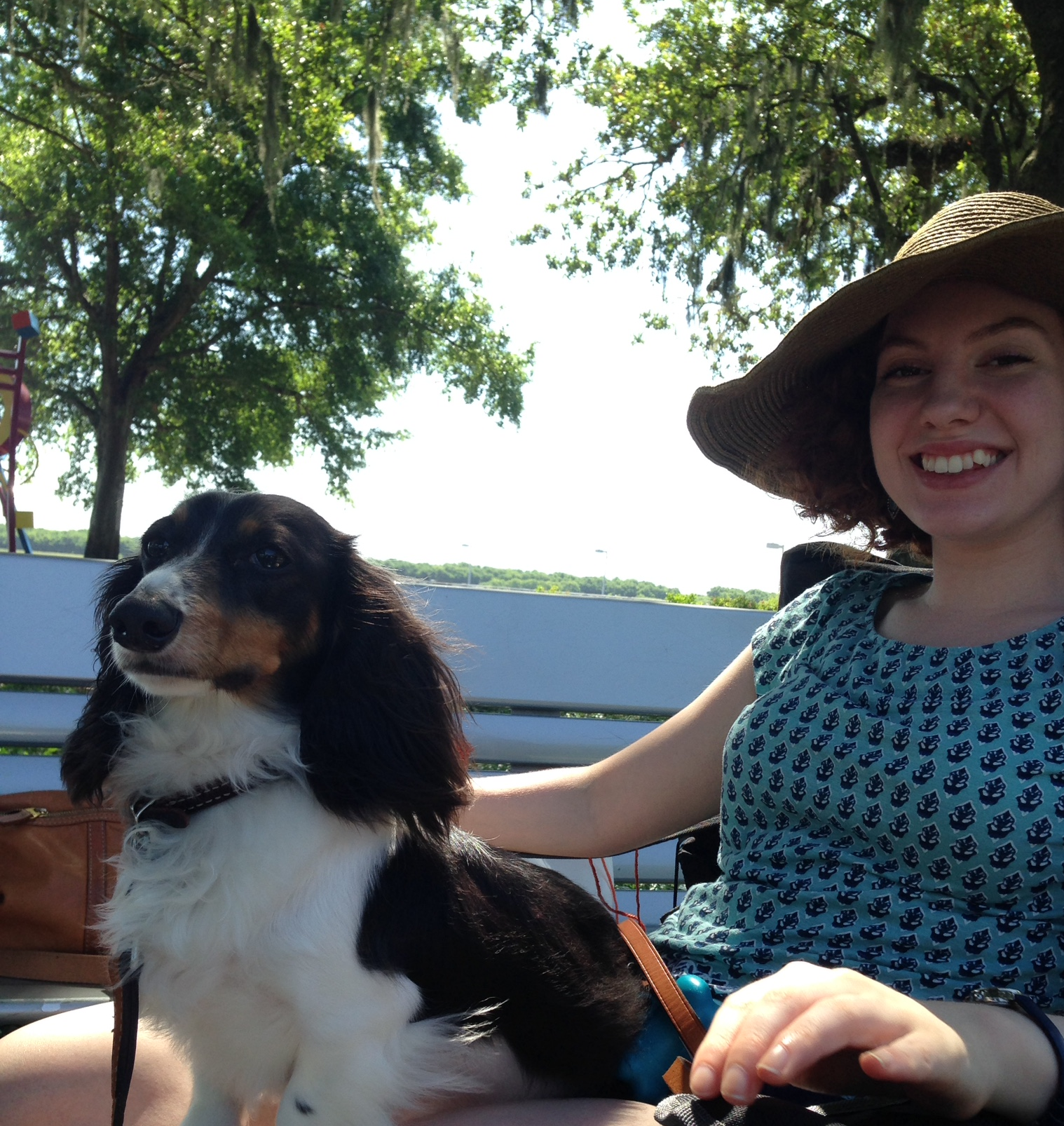 Rex was good company and only tried to chase a squirrel one time. I think he looks a little jealous that he doesn't have a cool hat like Josie....