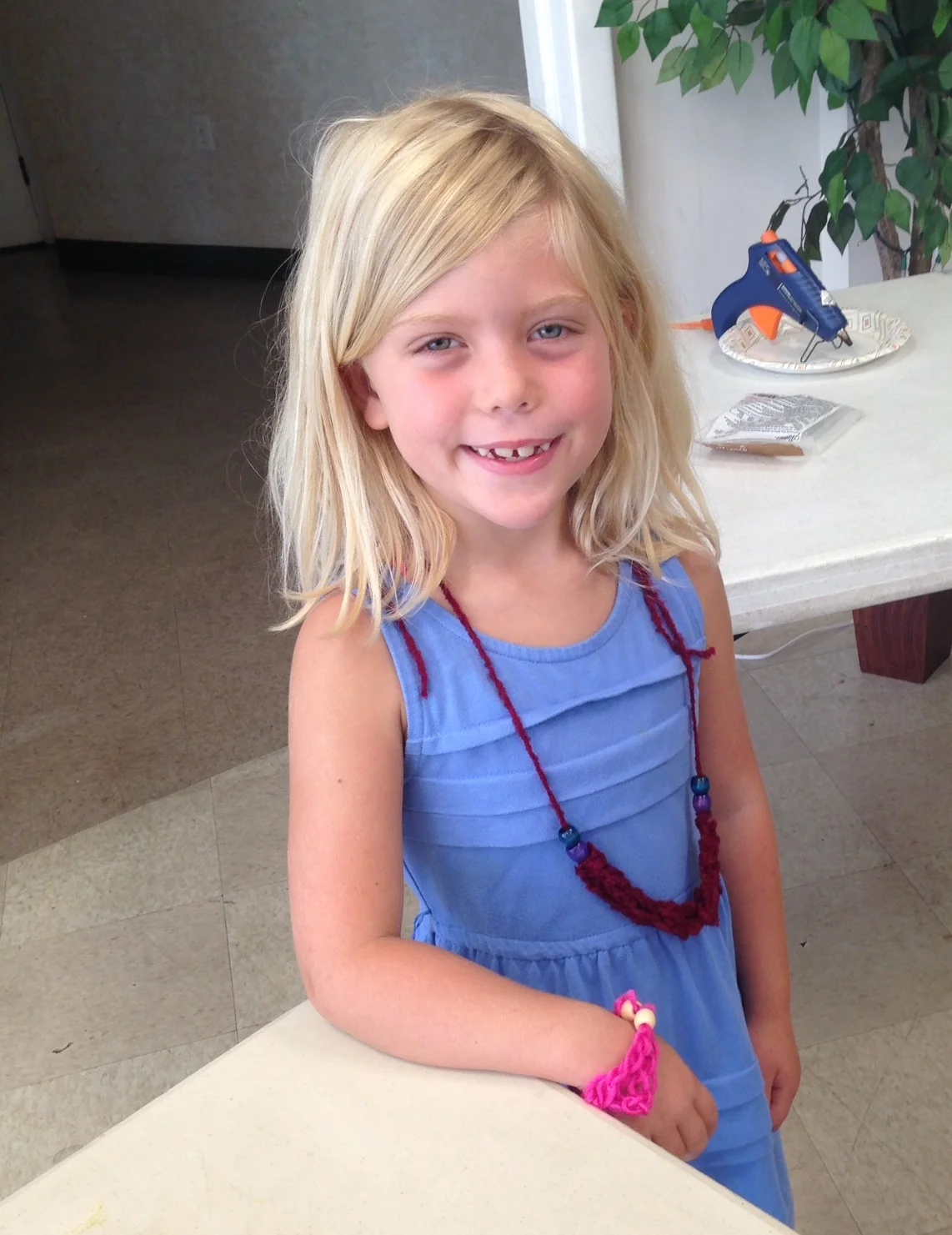 Not only did she make pretty jewelry, she's a pretty good model, too!