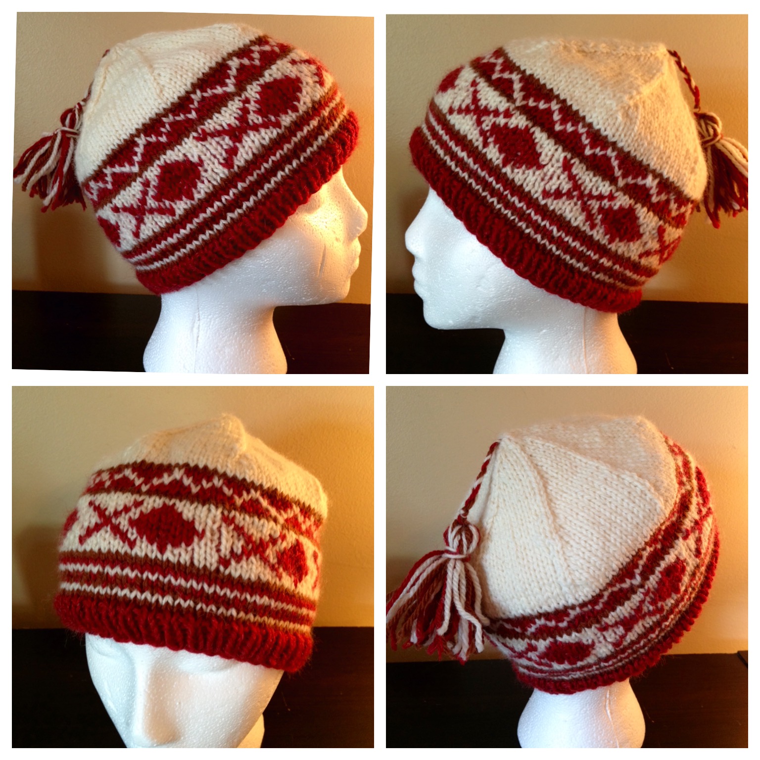 Mr. Deeds hat. A pattern I designed to teach fabulous Fair Isle. Great beginner project!