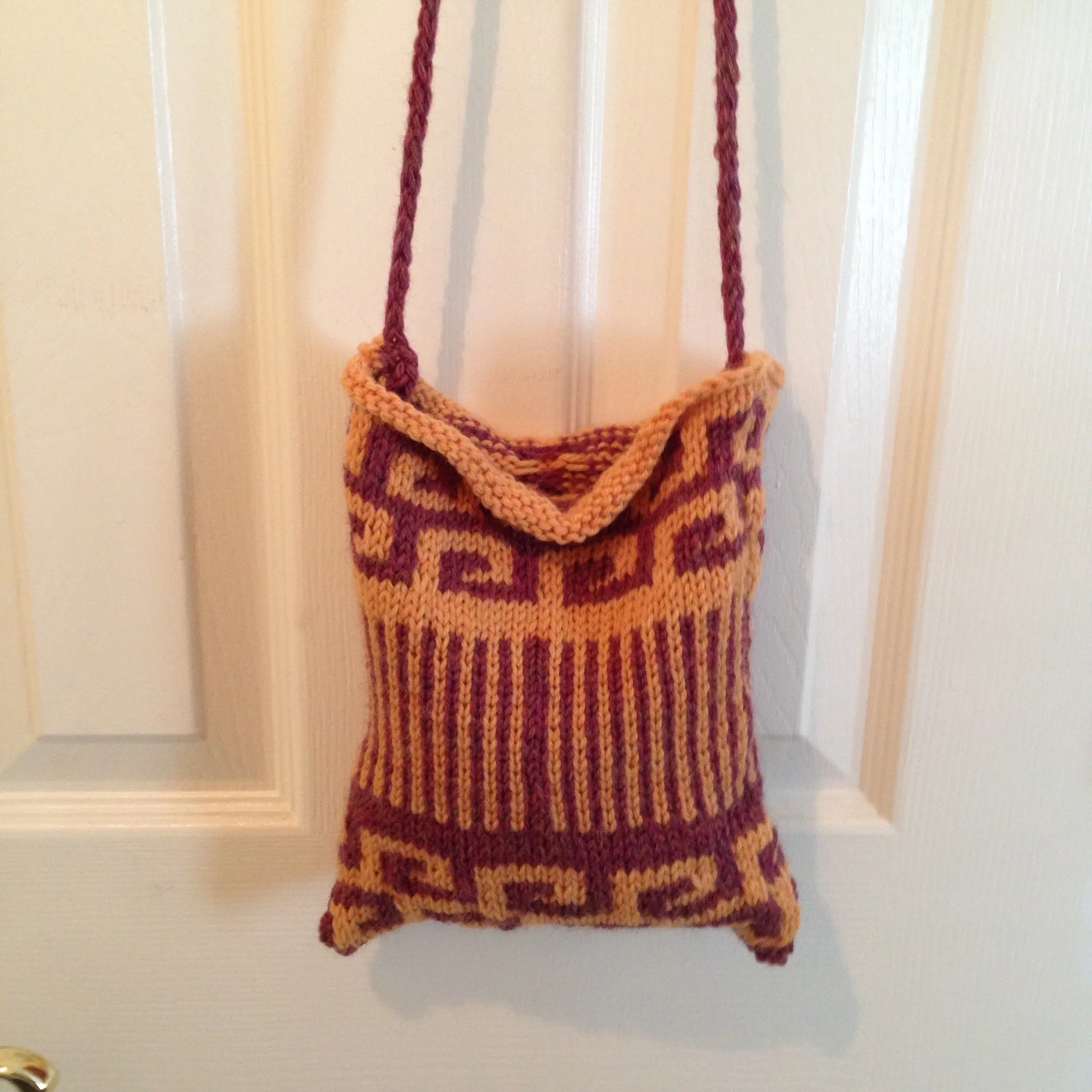 Swirls and Stripes bag prototype.