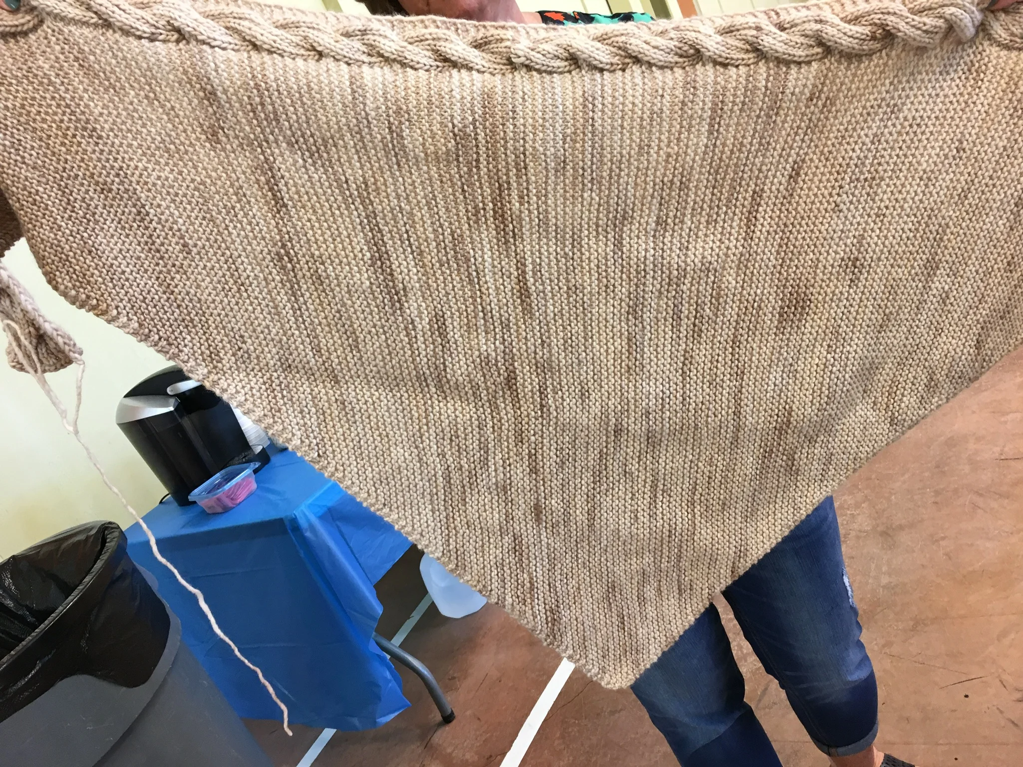 Love the tonal qualities of this one. The lighter color really makes the cable pattern pop, too!