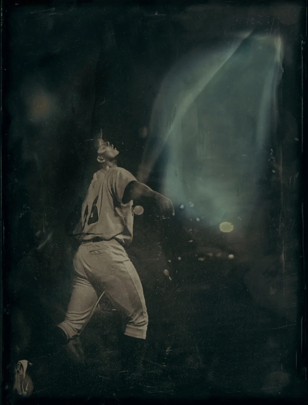 0132 Fly Ball Tintype