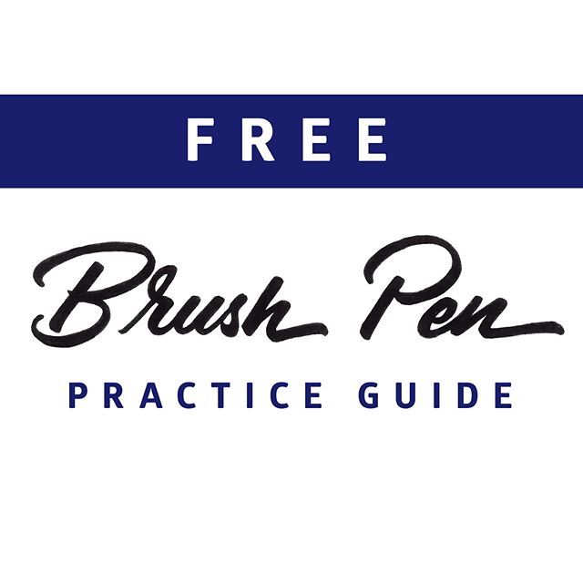 IT&rsquo;S HERE!!!! The Free Brush Pen Practice Guide it&rsquo;s finally available for you to download. # Since I started my journey as a hand letterer I&rsquo;ve tried to dedicate at least 30 mins a day to practice basic moves with different pens in