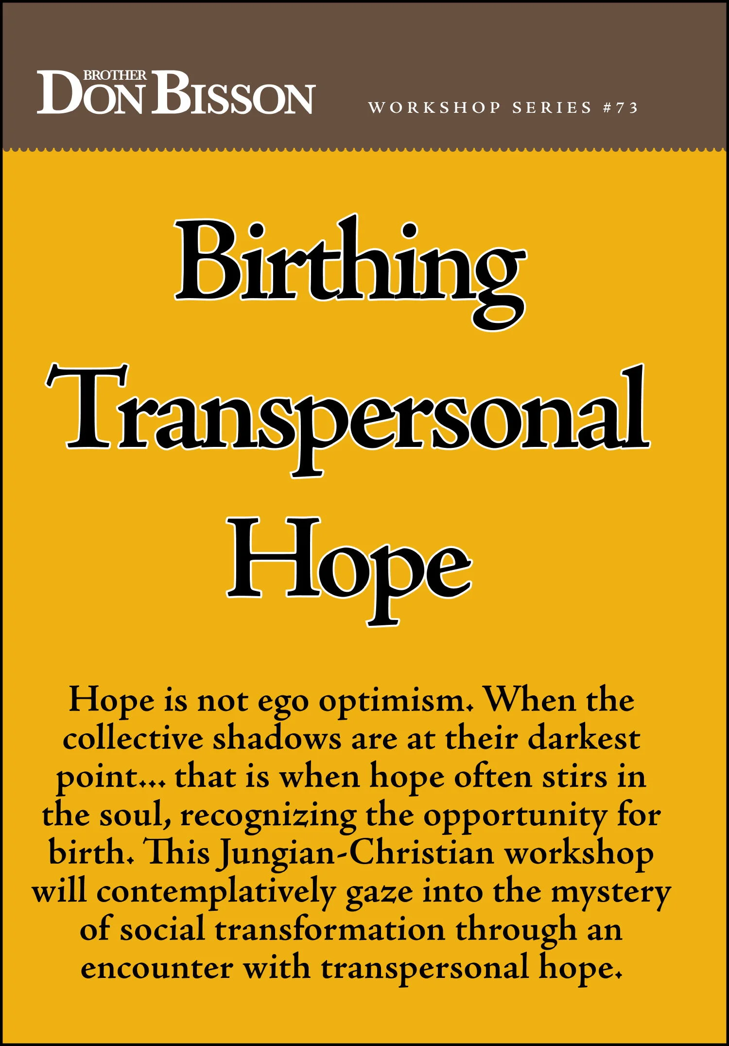 Birthing Transpersonal Hope  CD#73