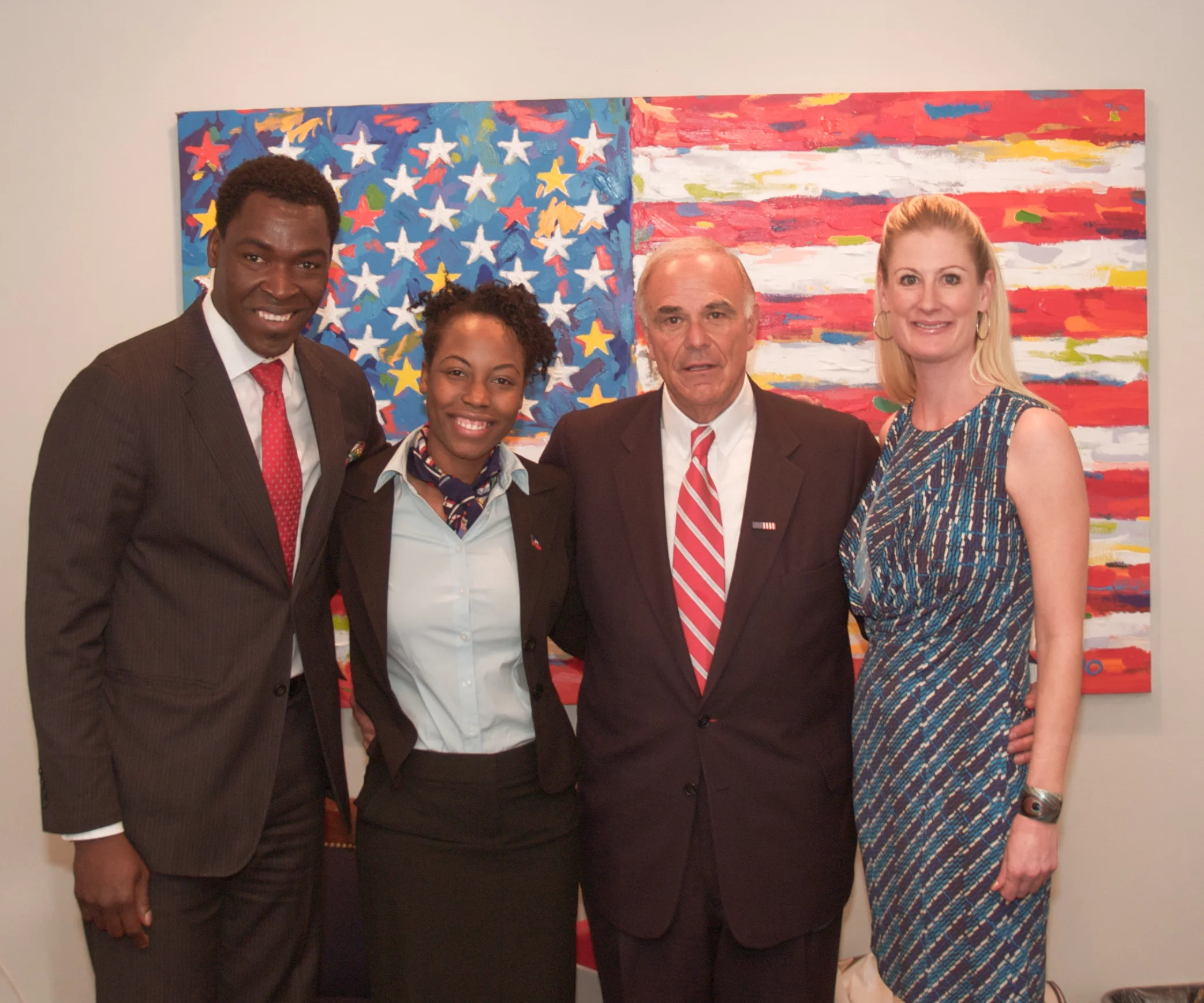 Ulysse Toussaint, Junie J. Holland, Gov. Ed Rendell & Chief of Staff, Dr. Kirstin Snow In Philadelphia Office in Februrary 2010 