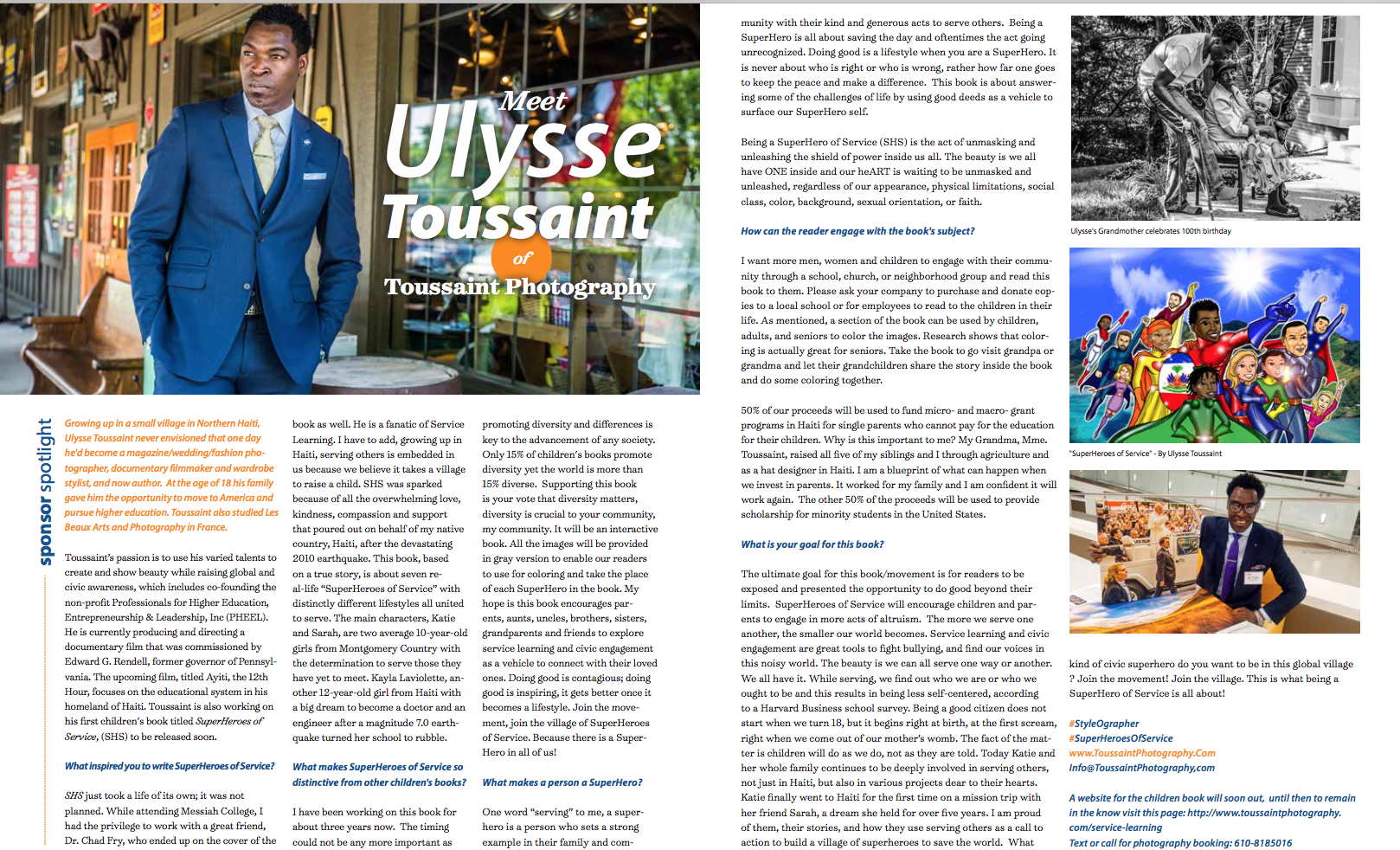 Full spread inside Ambler East Living Magazine by Jenna Montgomery 