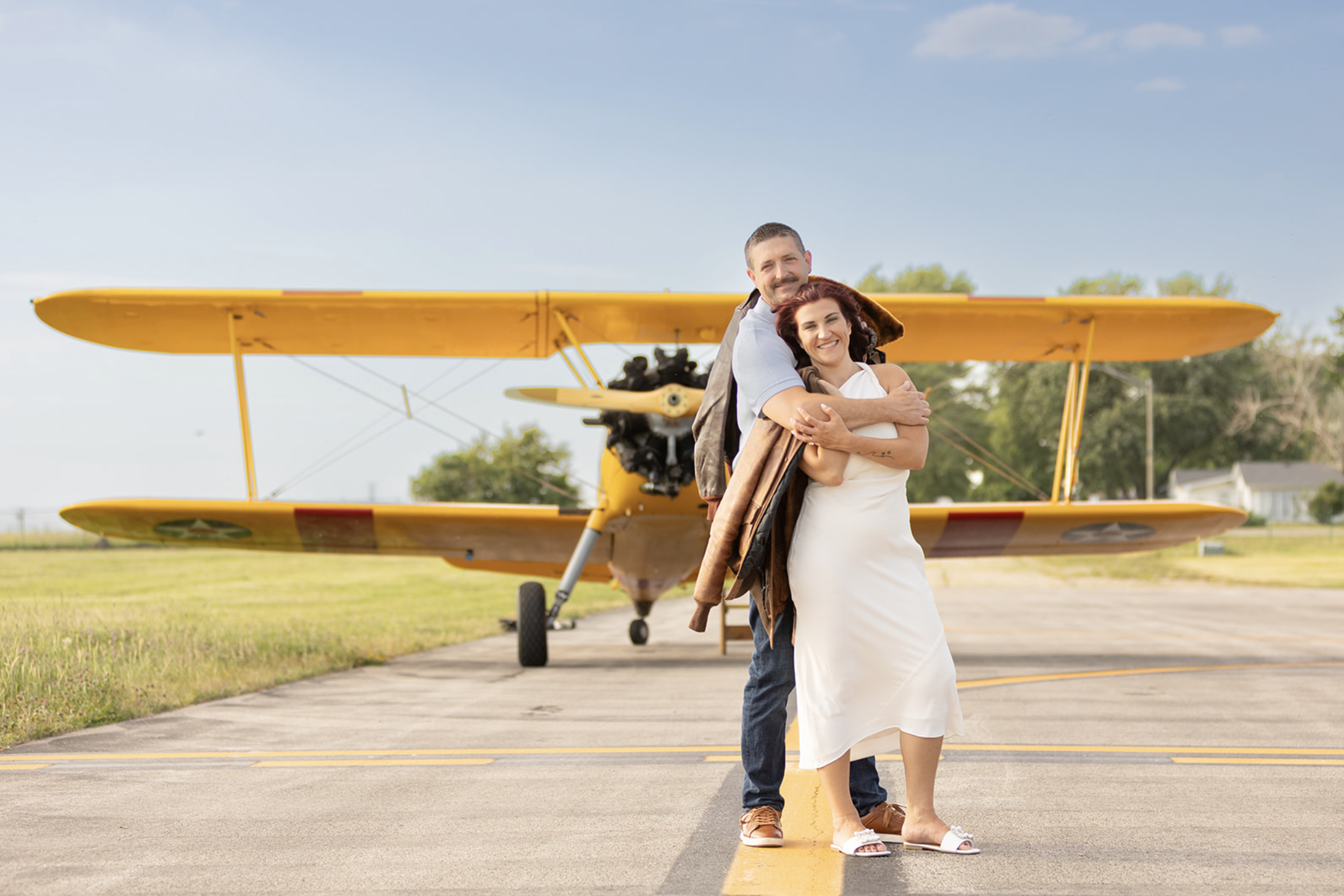 From Barrel &amp; Vine to a Vintage Navy Biplane: Mandy &amp; Justin's Downtown Lemont Engagement Session