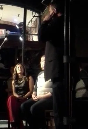 Karina Nova, Darla Munroe and Paul Stelzer in "Hashtag News."