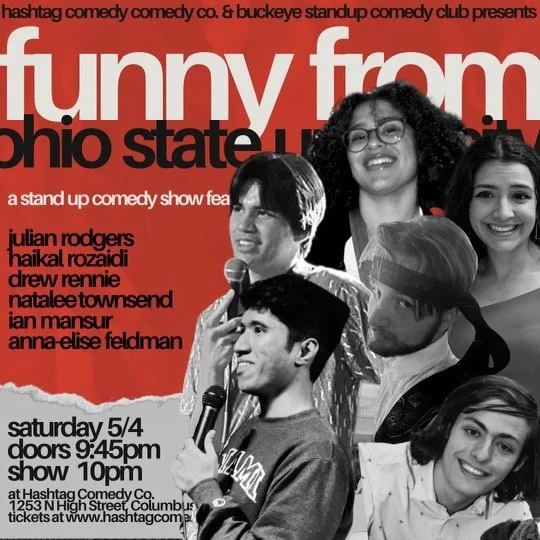 Stand up comedy show from Ohio State University students at Columbus' newest comedy club, Hashtag Comedy Company