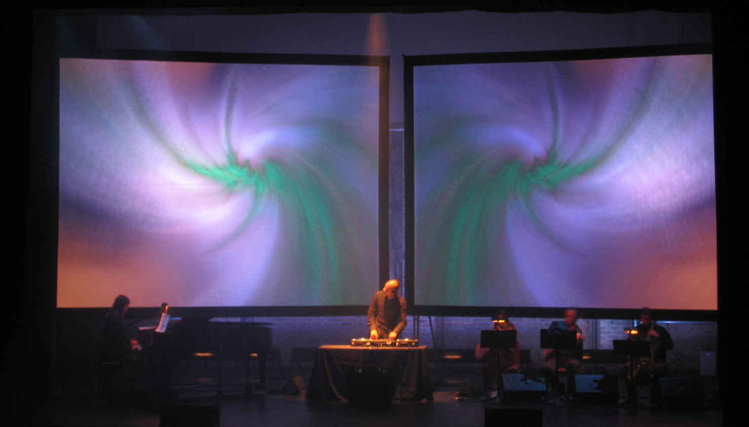 Video support for DJ Spooky at Texas Performing Arts