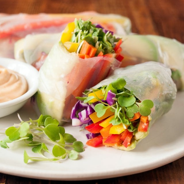 Rainbow Vegetable Spring Rolls
