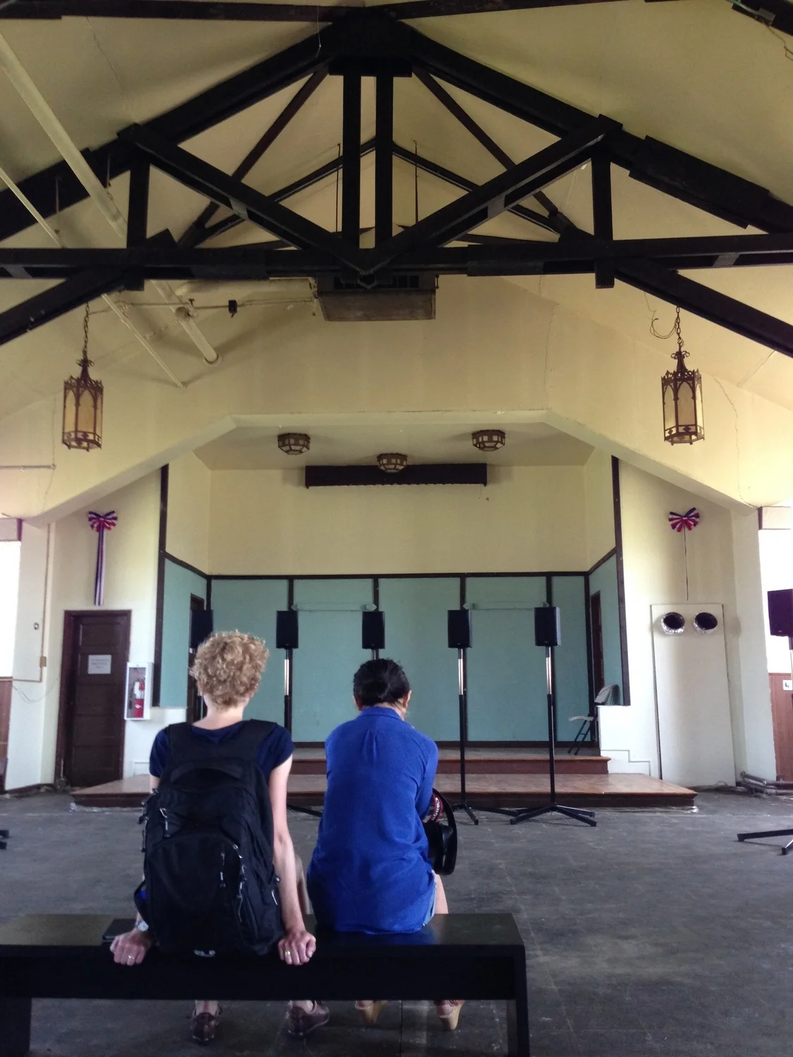 Listening to Janet Cardiff's beautiful 40 Piece Motet in the Fort Tilden Chapel.