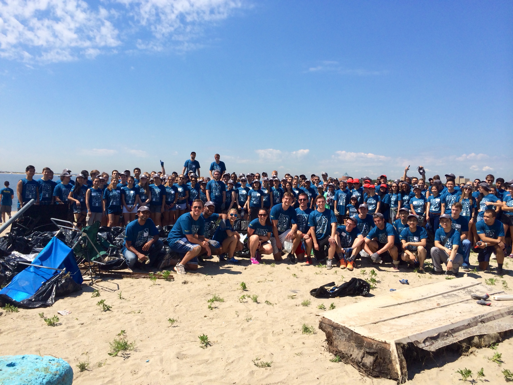  Two hundred interns remove litter and maritime debris&nbsp;bettering the beach for the community and wildlife that live at Plumb Beach.&nbsp;&nbsp; 