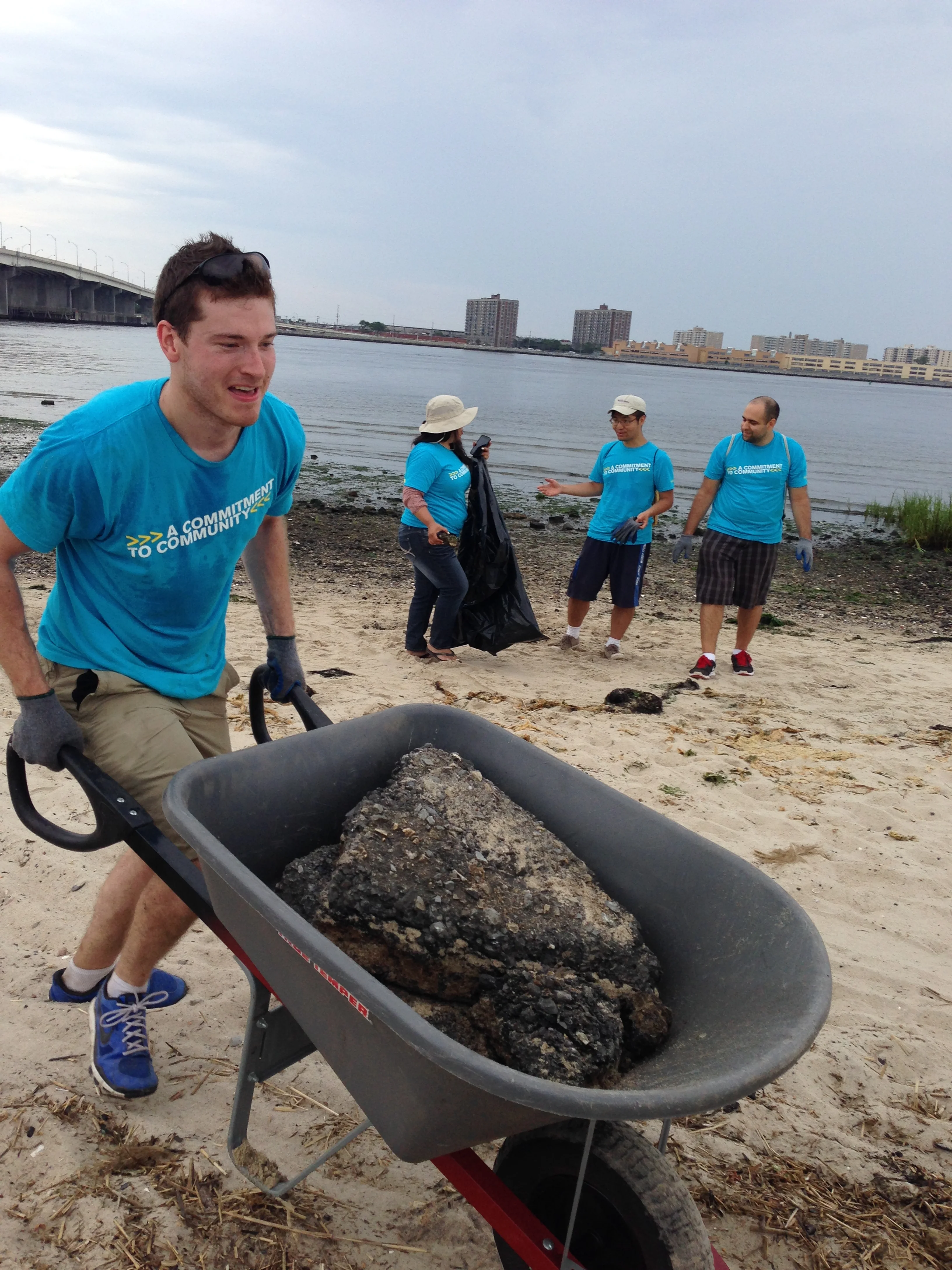Volunteers remove 7,000 lbs of asphalt from American Ballfields Park.