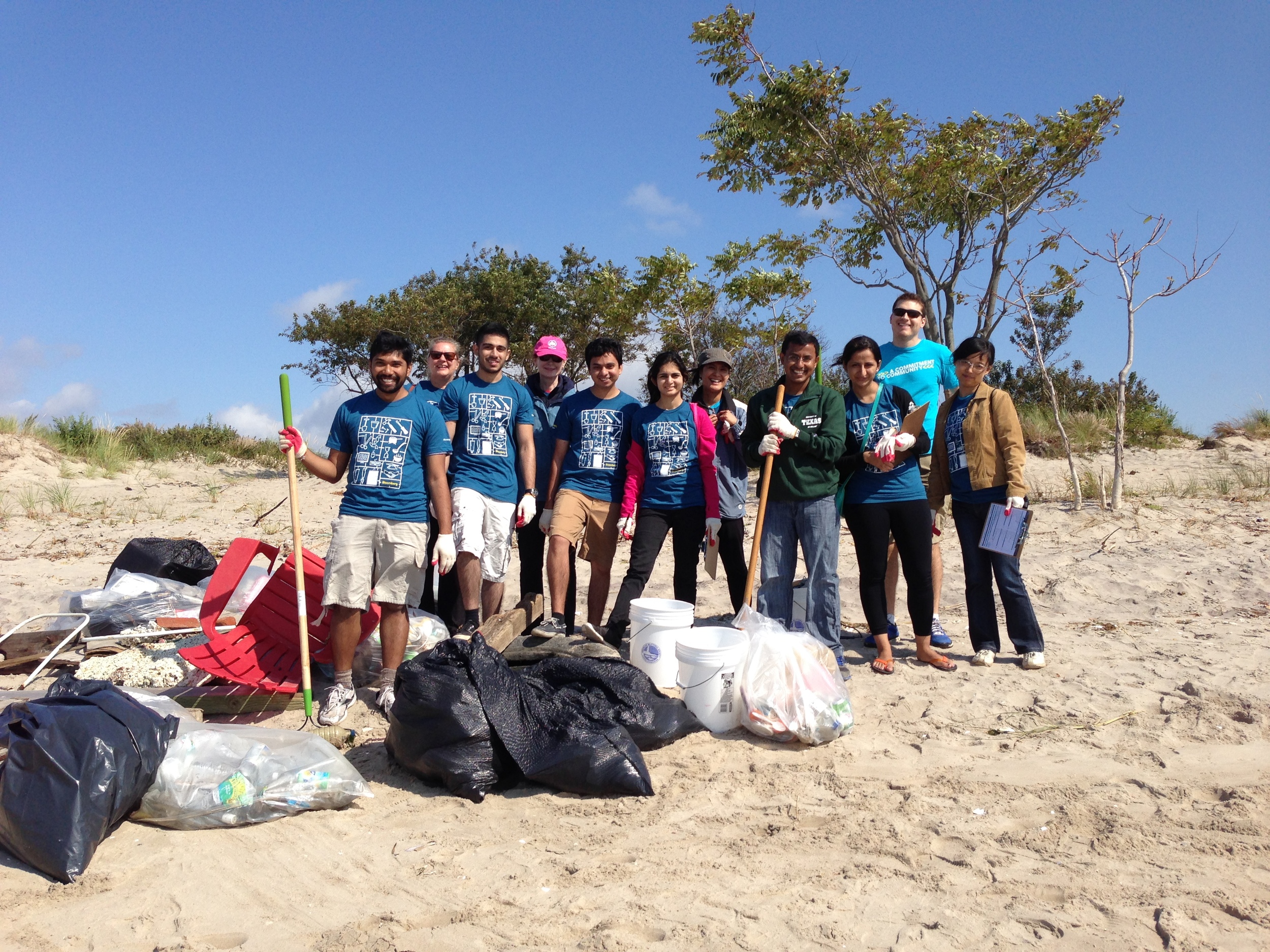  Volunteers remove 1110 lbs of debris during the Annual New York State Beach Cleanup. 