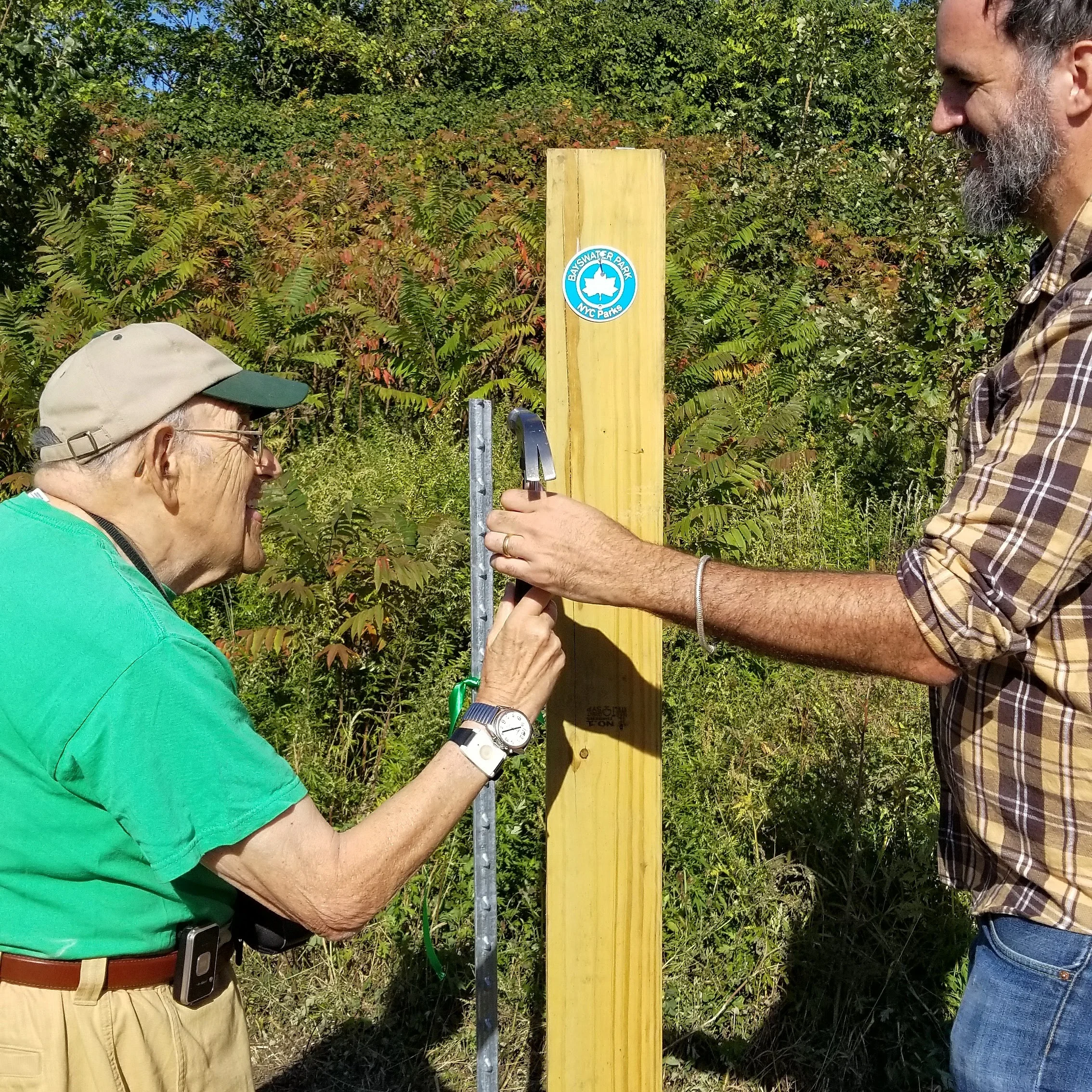 Installation of new blazes at Bayswater Park
