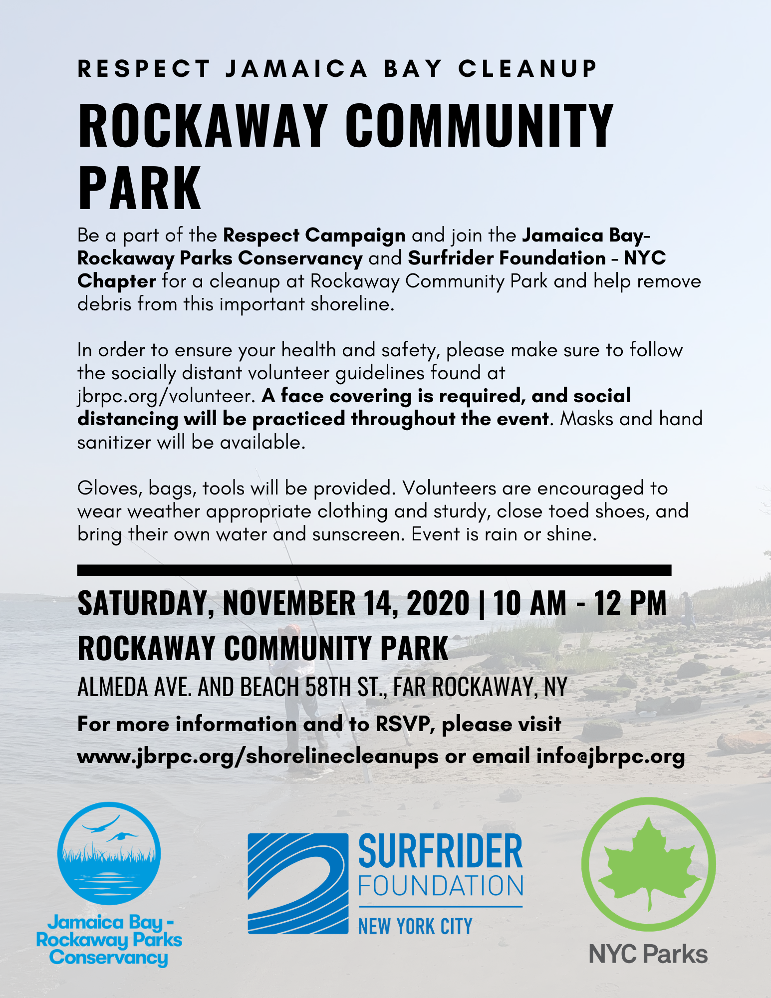 Respect Jamaica Bay Cleanup at Rockaway Community Park — Jamaica 