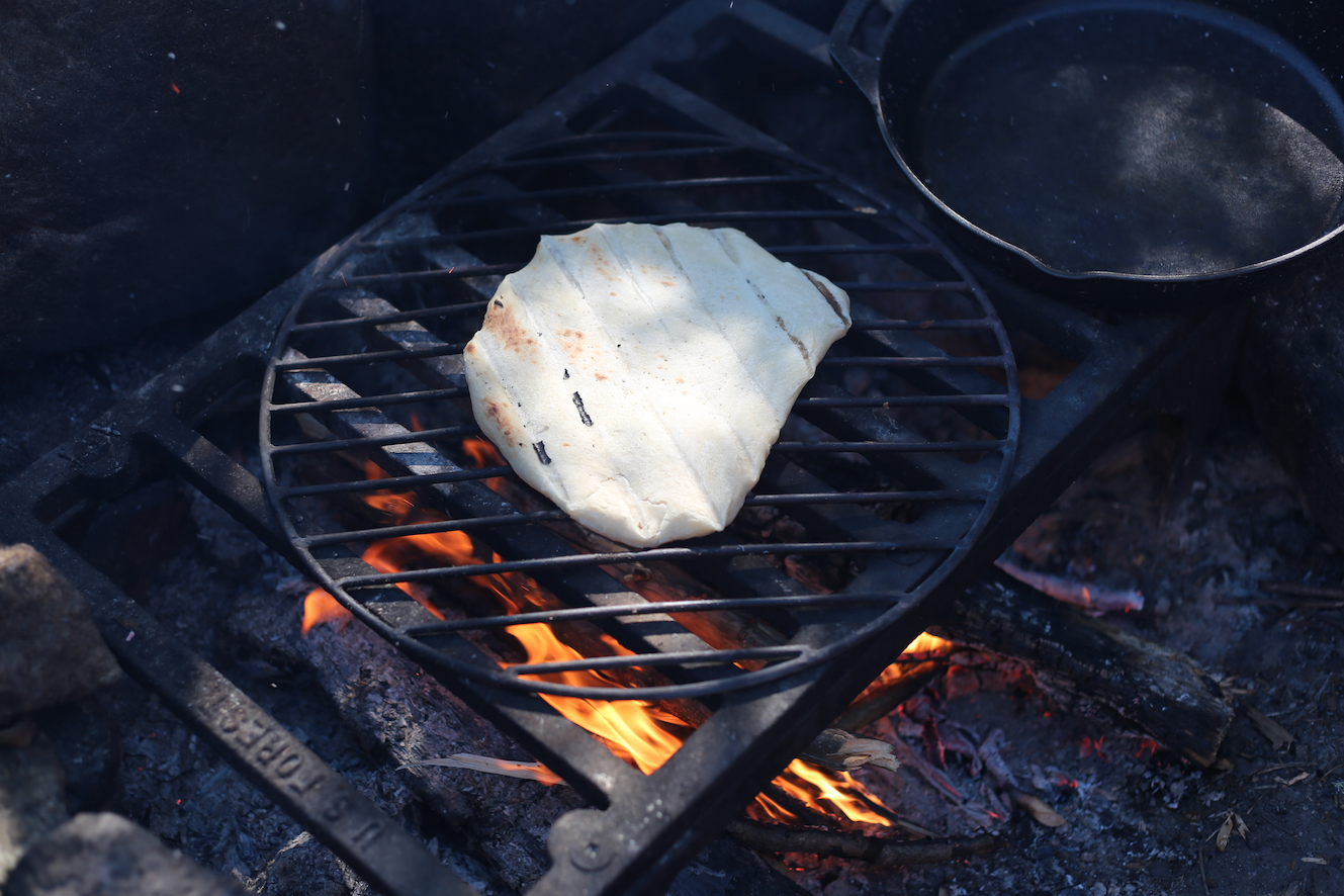 campfire flat-bread pizza