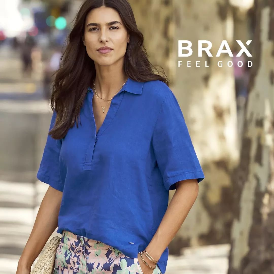 The VIO blouse from @braxfashion impresses with its noble, pure linen quality. This natural material is not only light and airy, but also exceptionally breathable and breathable.